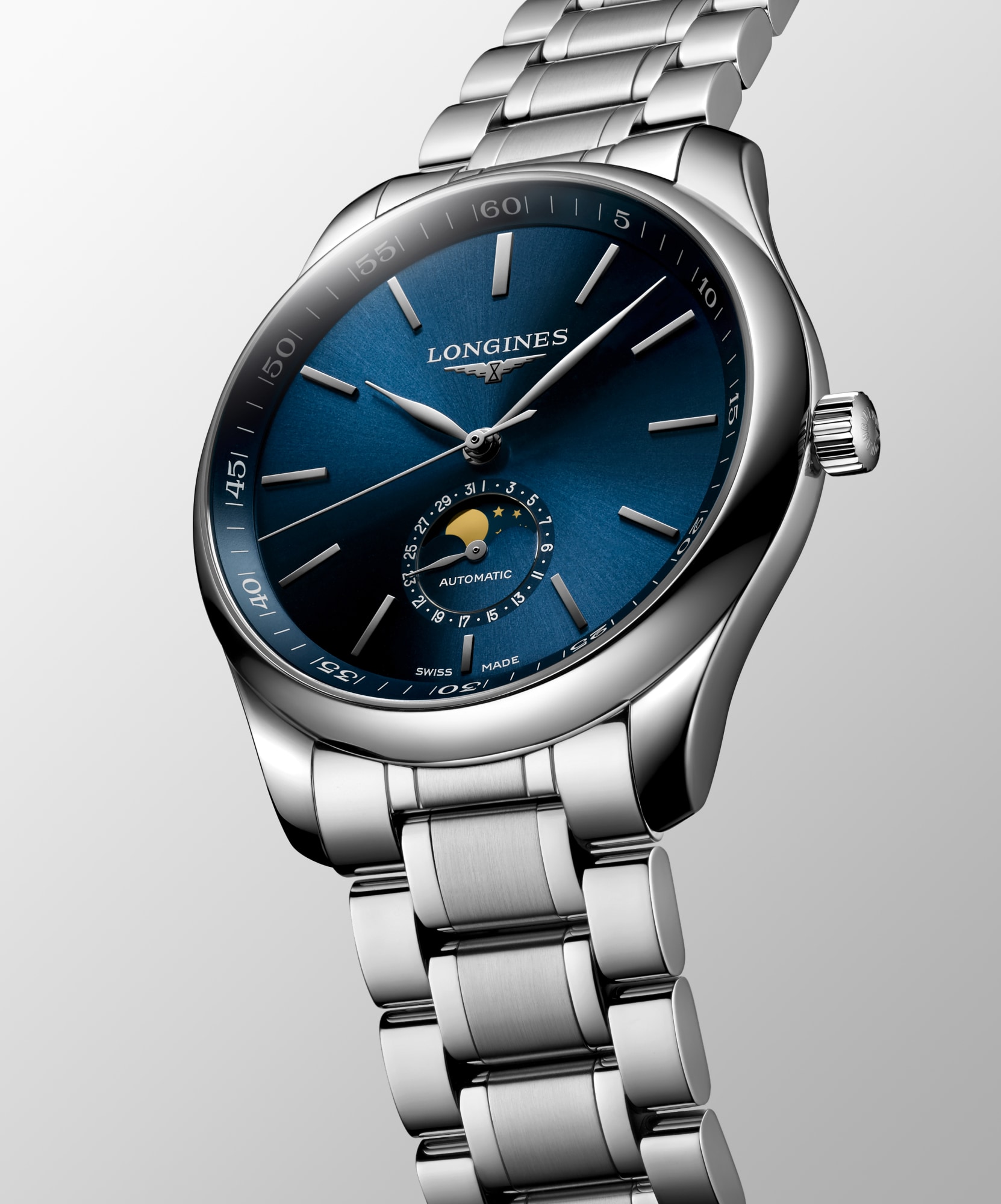 LONGINES MASTER COLLECTION MOONPHASE | Ø 42.00 mm, ブルー