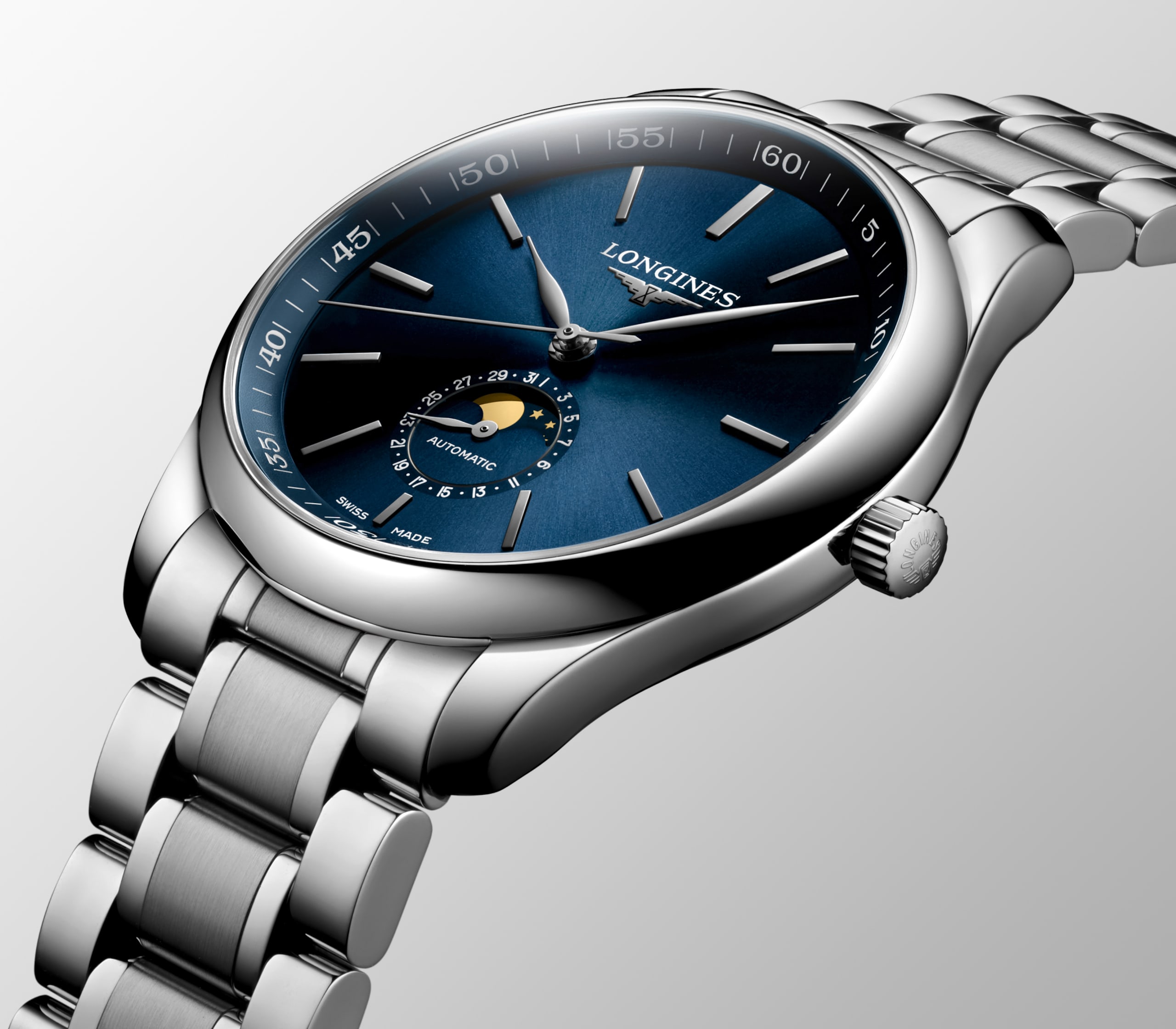 Longines MASTER COLLECTION MOONPHASE automatique acier Watch - L2.919.4.92.6