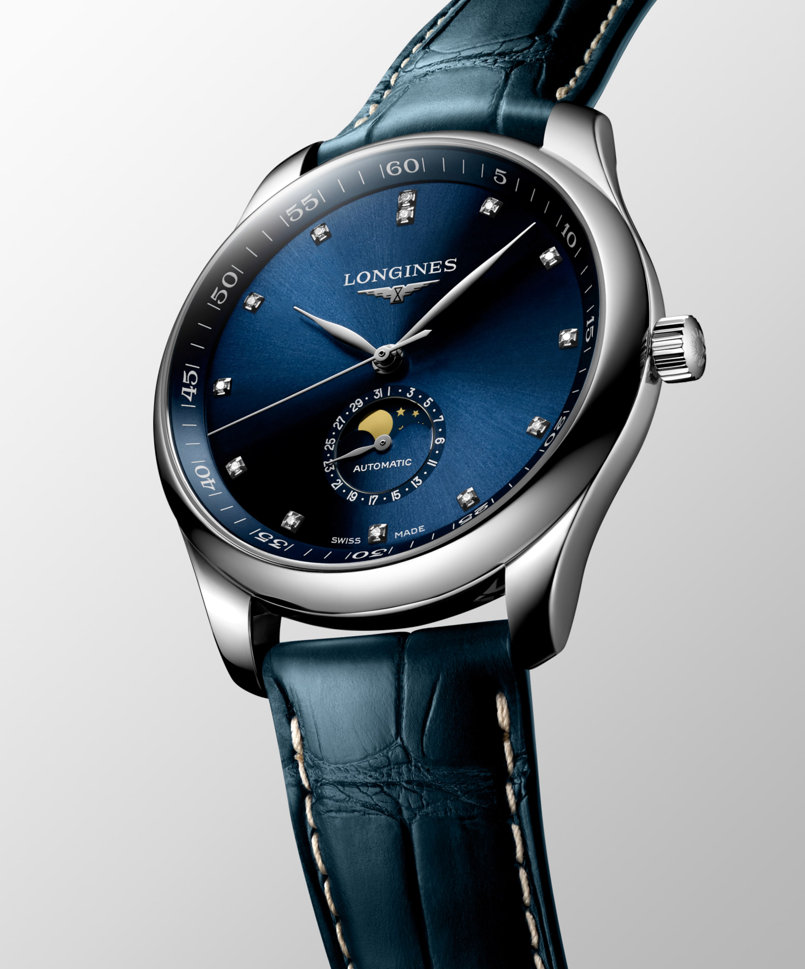 Longines MASTER COLLECTION MOONPHASE automaat roestvrij staal Watch - L2.919.4.97.0