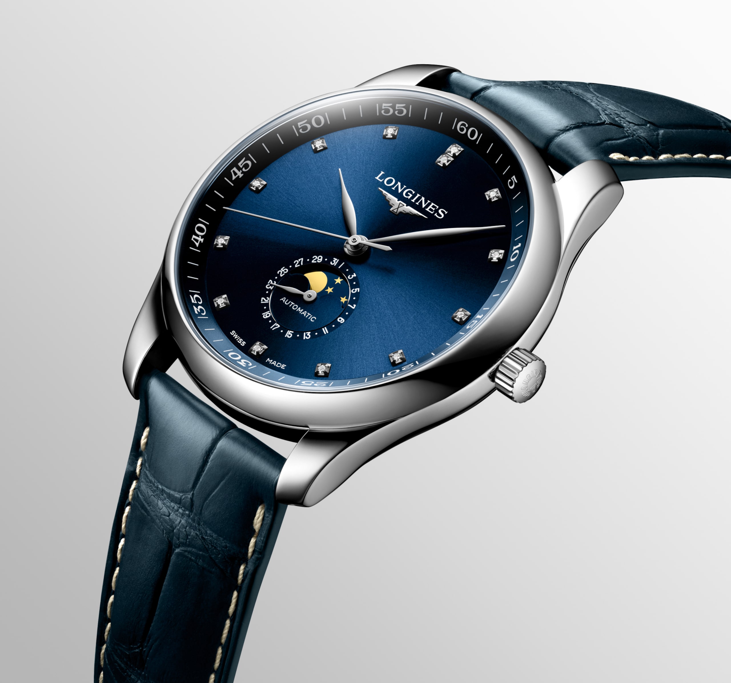 Longines MASTER COLLECTION MOONPHASE automaat roestvrij staal Watch - L2.919.4.97.0