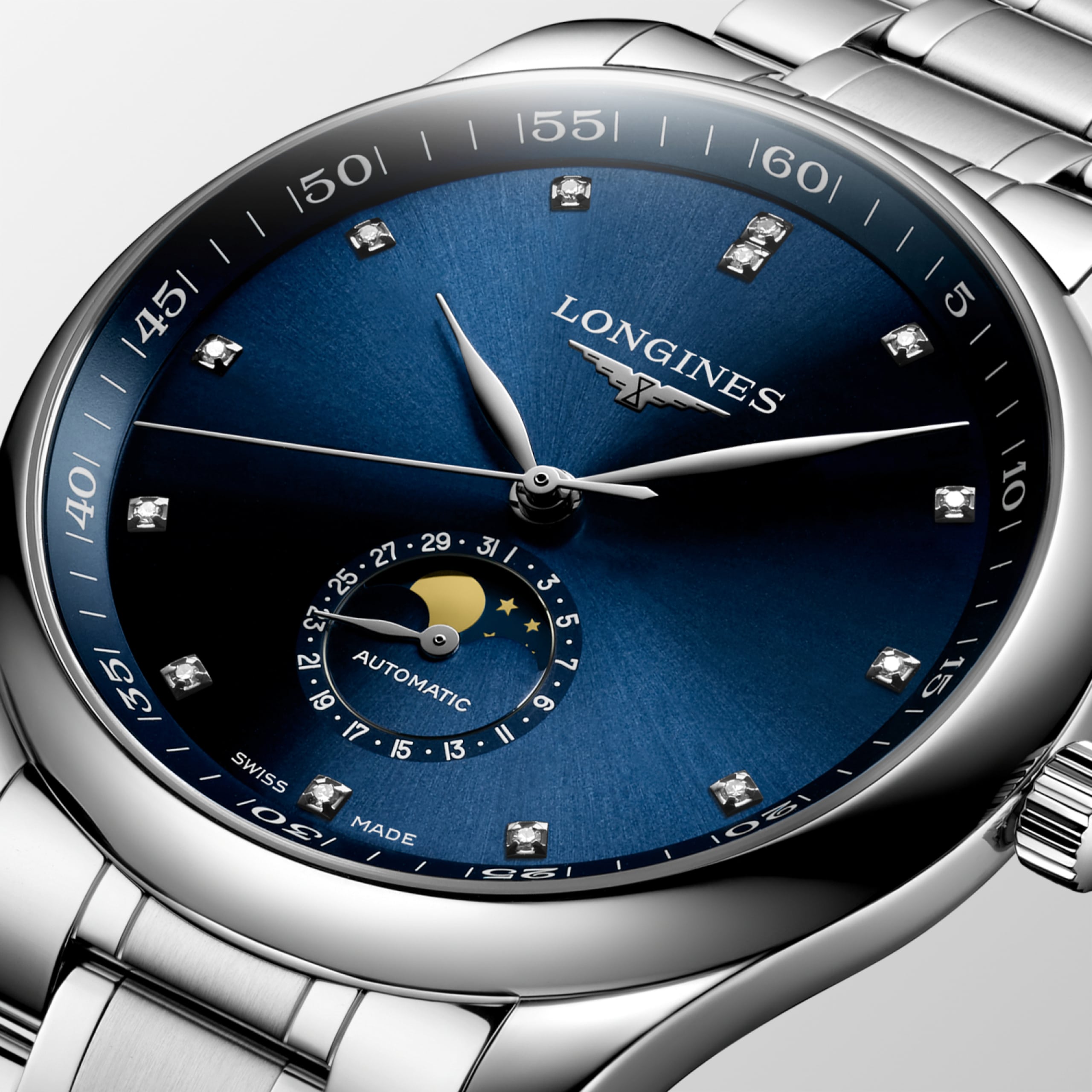 Longines MASTER COLLECTION MOONPHASE 自動上鏈機械機芯 精鋼 Watch - L2.919.4.97.6