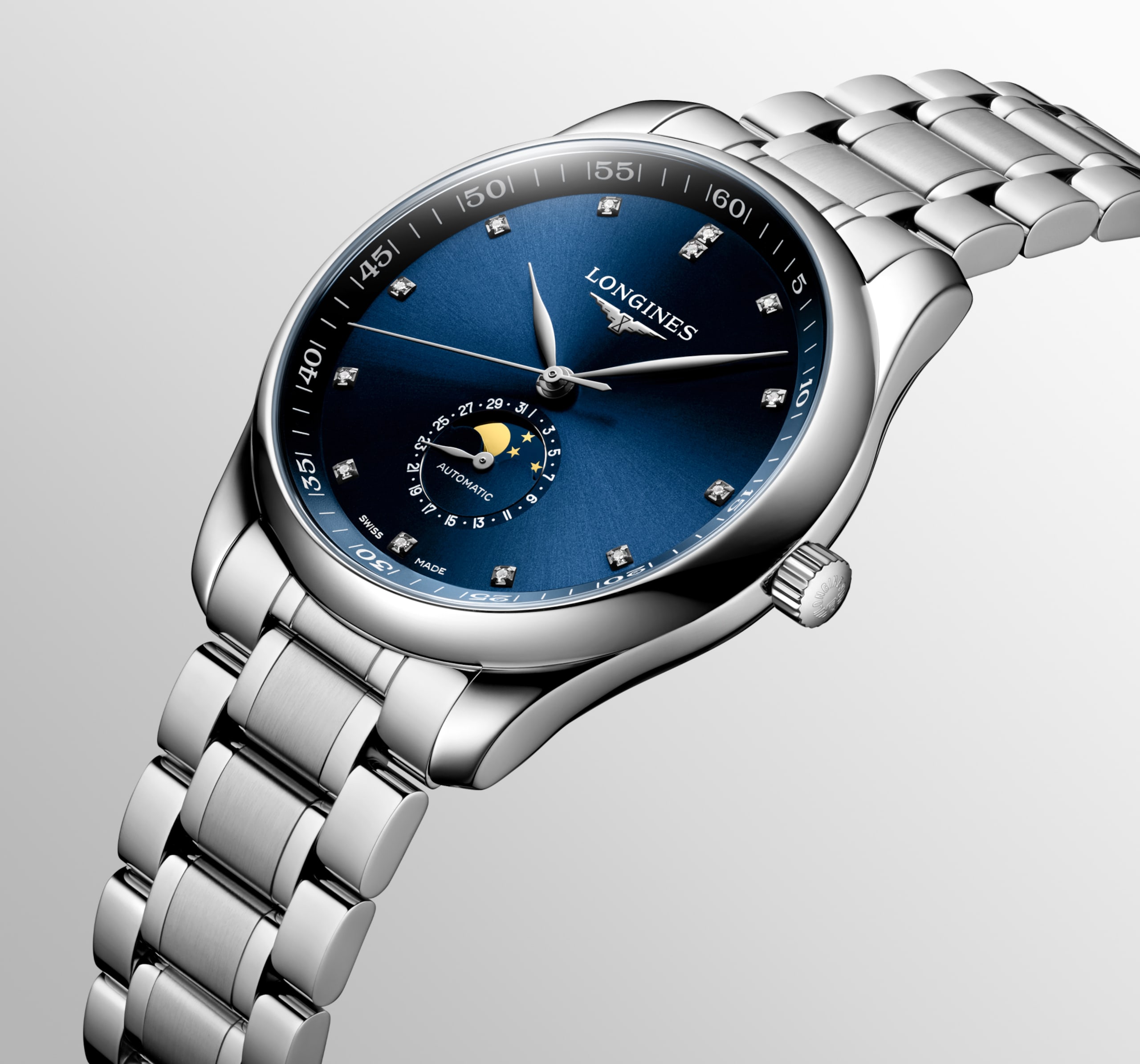 Longines MASTER COLLECTION MOONPHASE 自動上鏈機械機芯 精鋼 Watch - L2.919.4.97.6