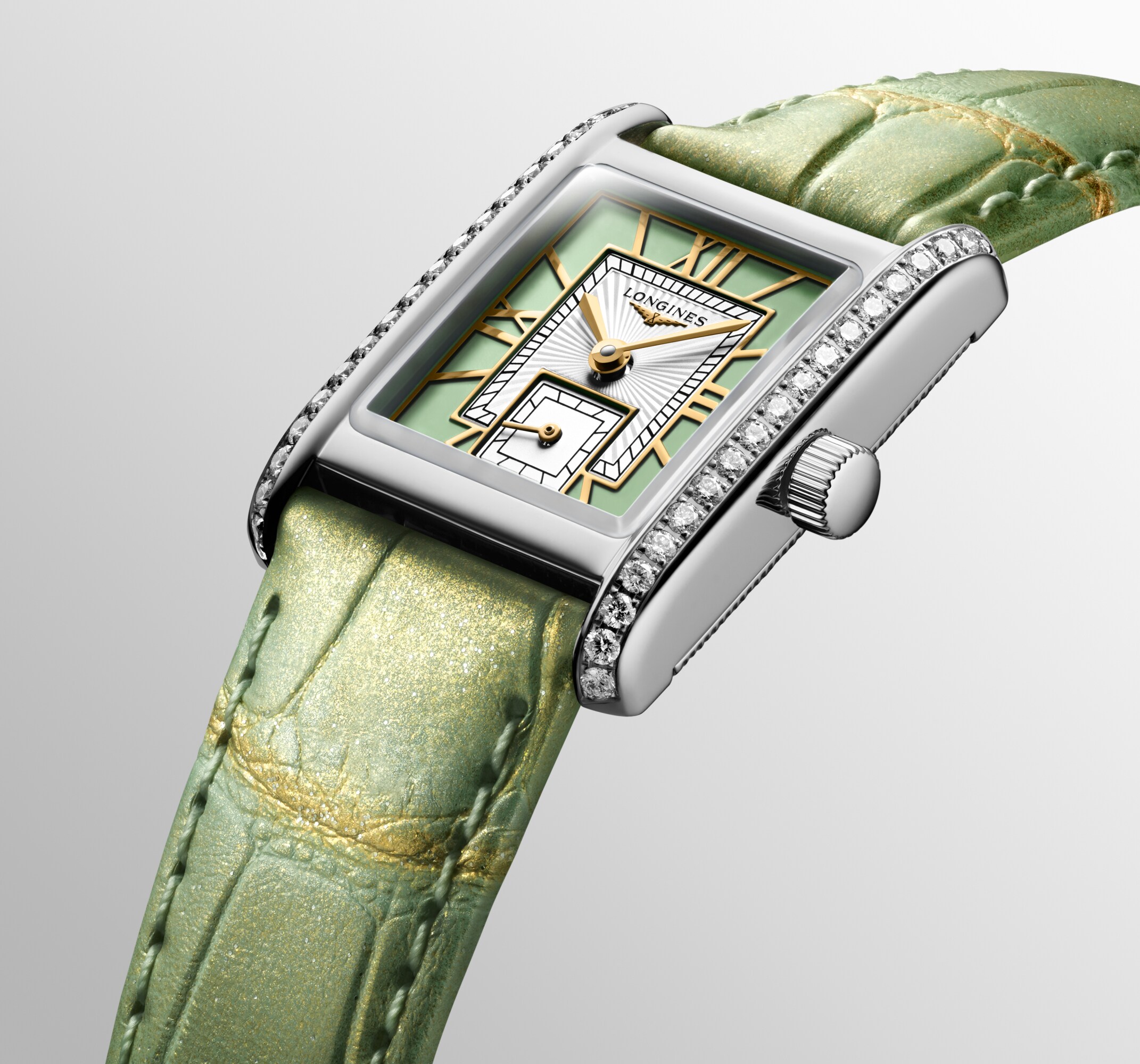 ドルチェヴィータ ミニ クォーツ、ステンレススティール、グリーン