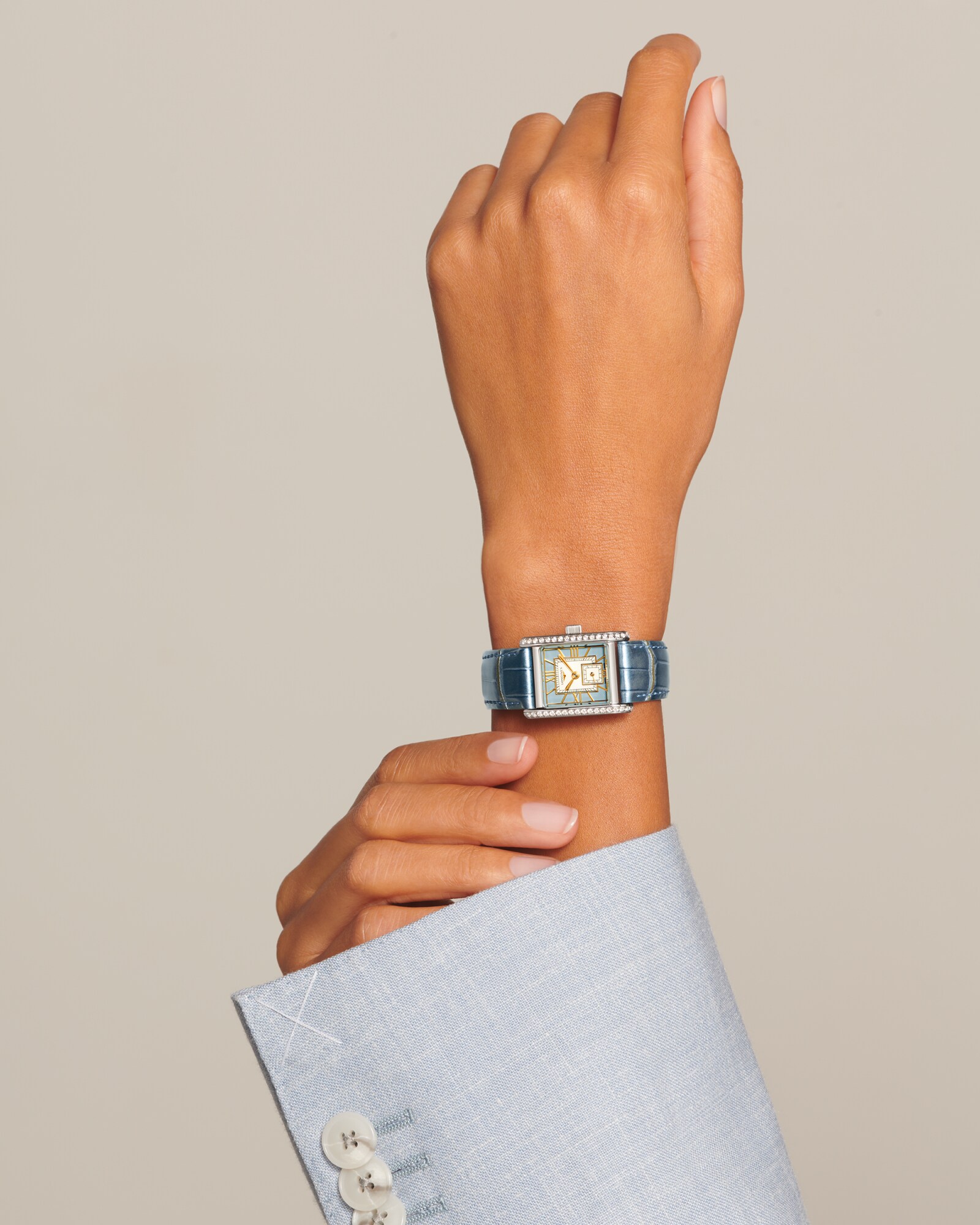 ドルチェヴィータ ミニ クォーツ、ステンレススティール、ブルー