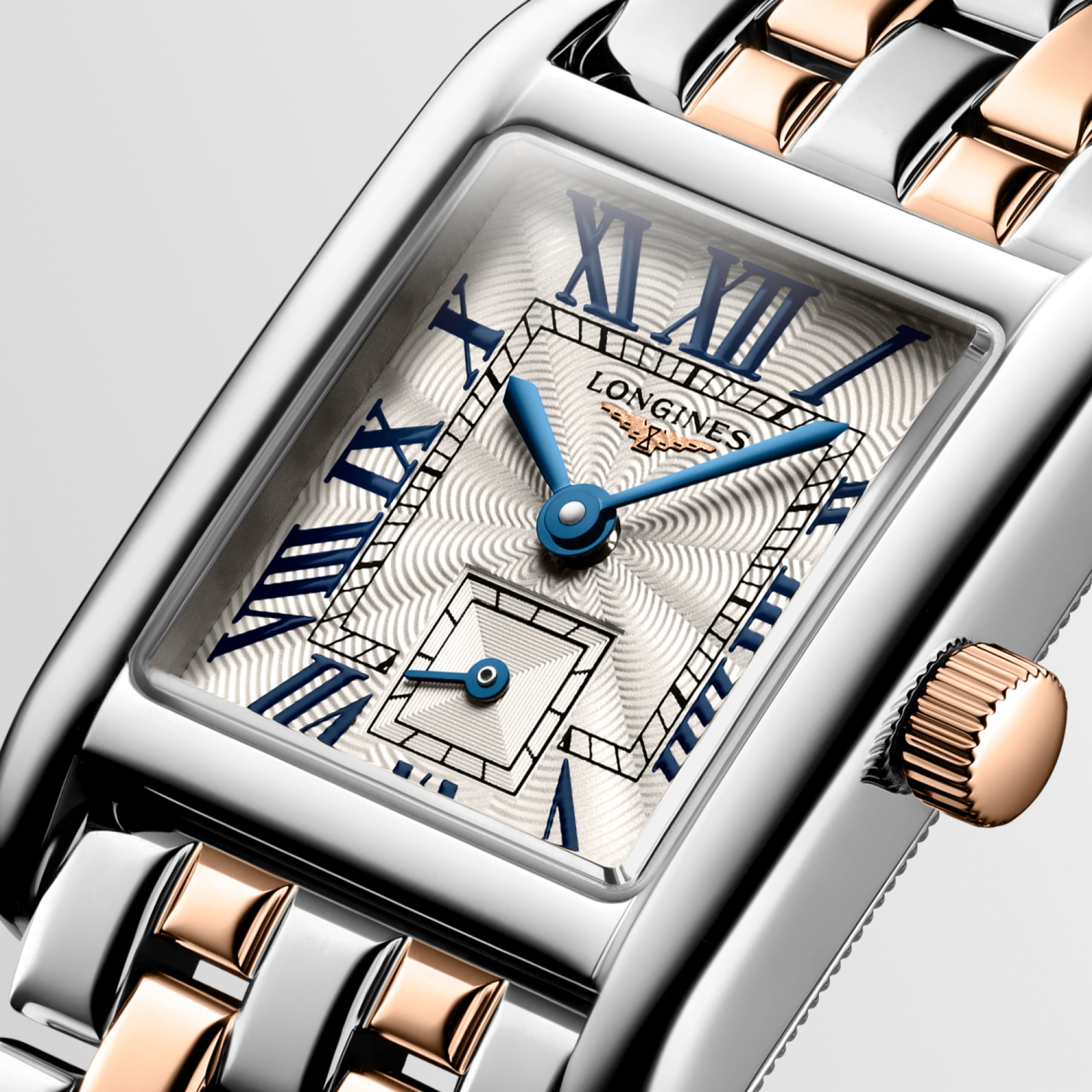 Longines MINI DOLCEVITA quartz stainless steel with 18 karat pink gold crown Watch - L5.200.5.71.7