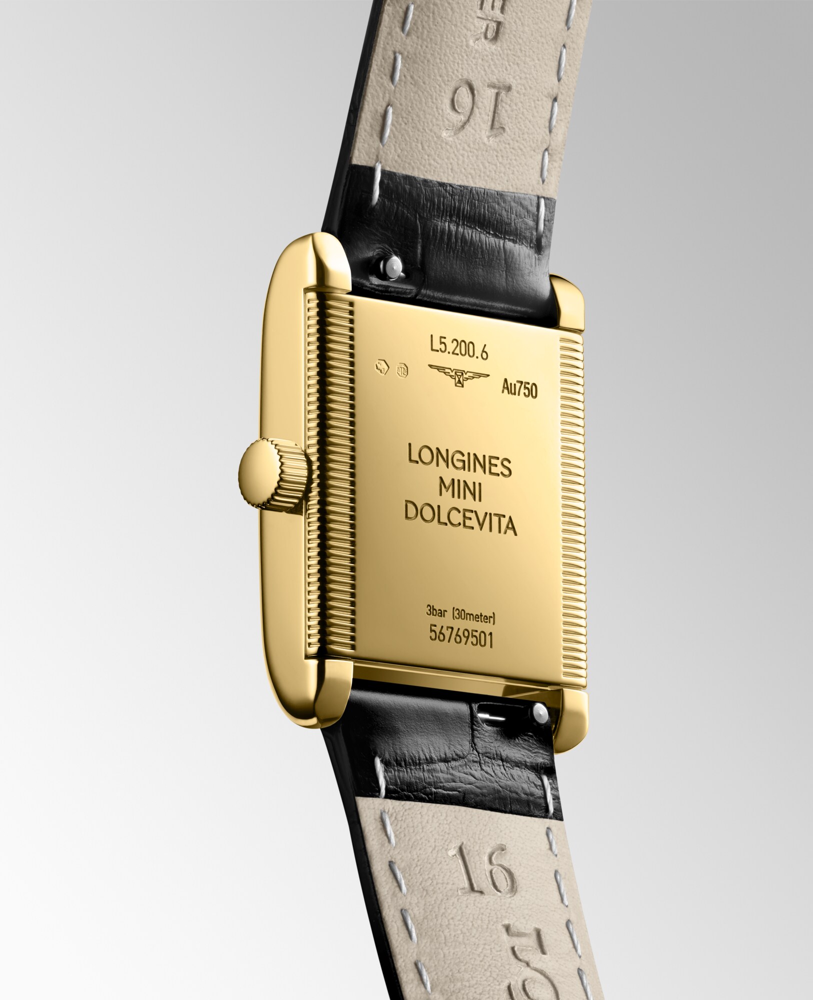 ドルチェヴィータ ミニ クォーツ、18kイエローゴールド、シルバー