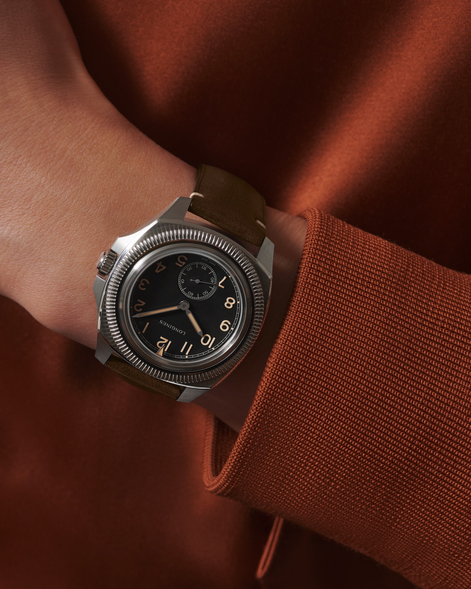 LONGINES PILOT MAJETEK Automatic, Stainless Steel, Black Matt Dial