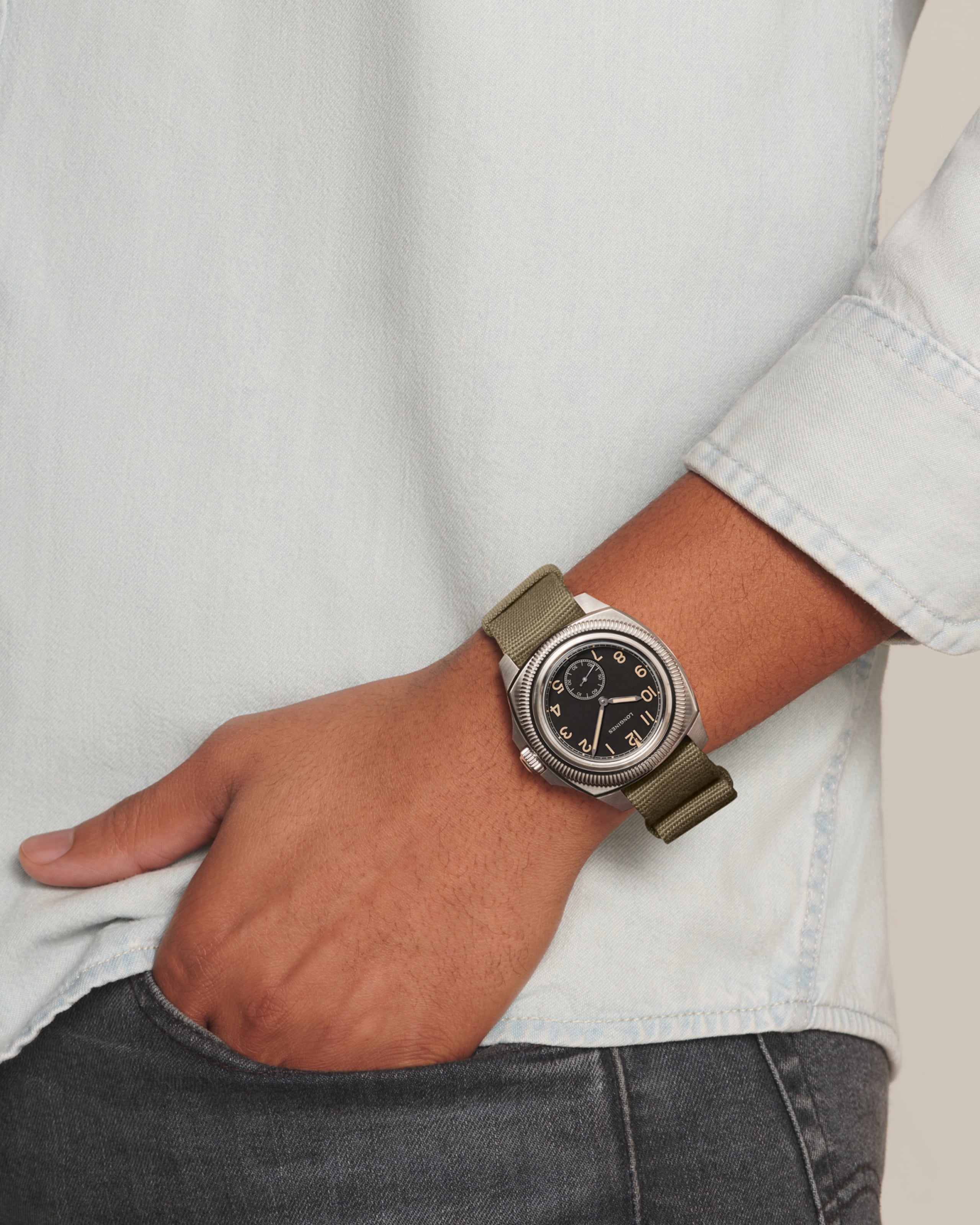 Longines PILOT MAJETEK automatique acier Watch - L2.838.4.53.8