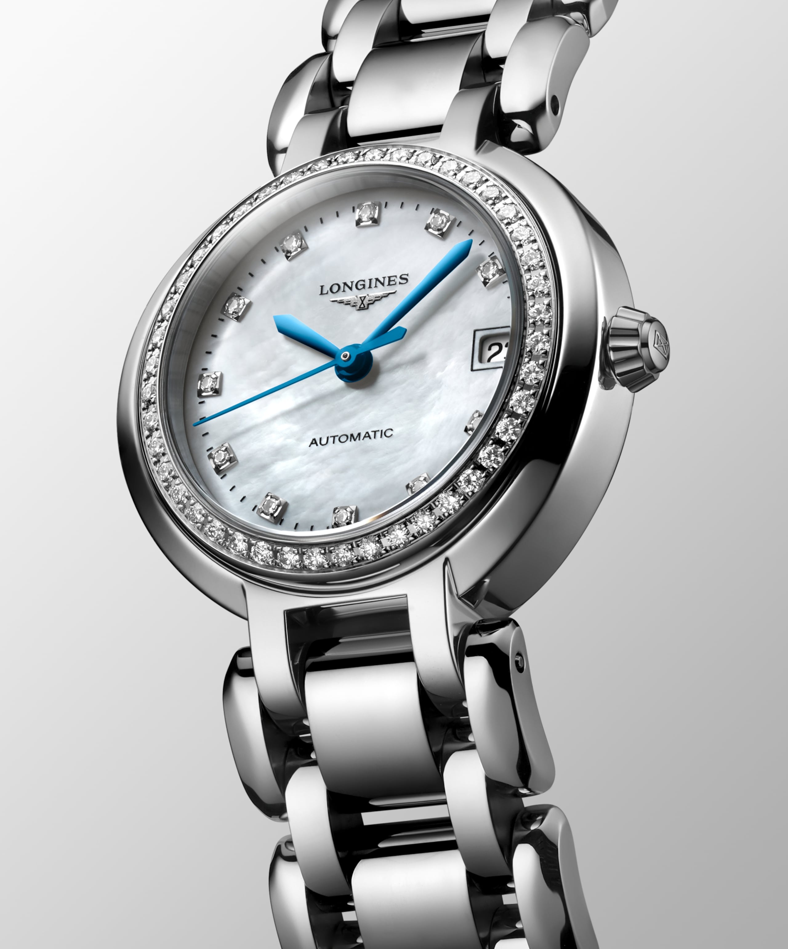 Longines PRIMALUNA automático acero inoxidable Watch - L8.111.0.87.6