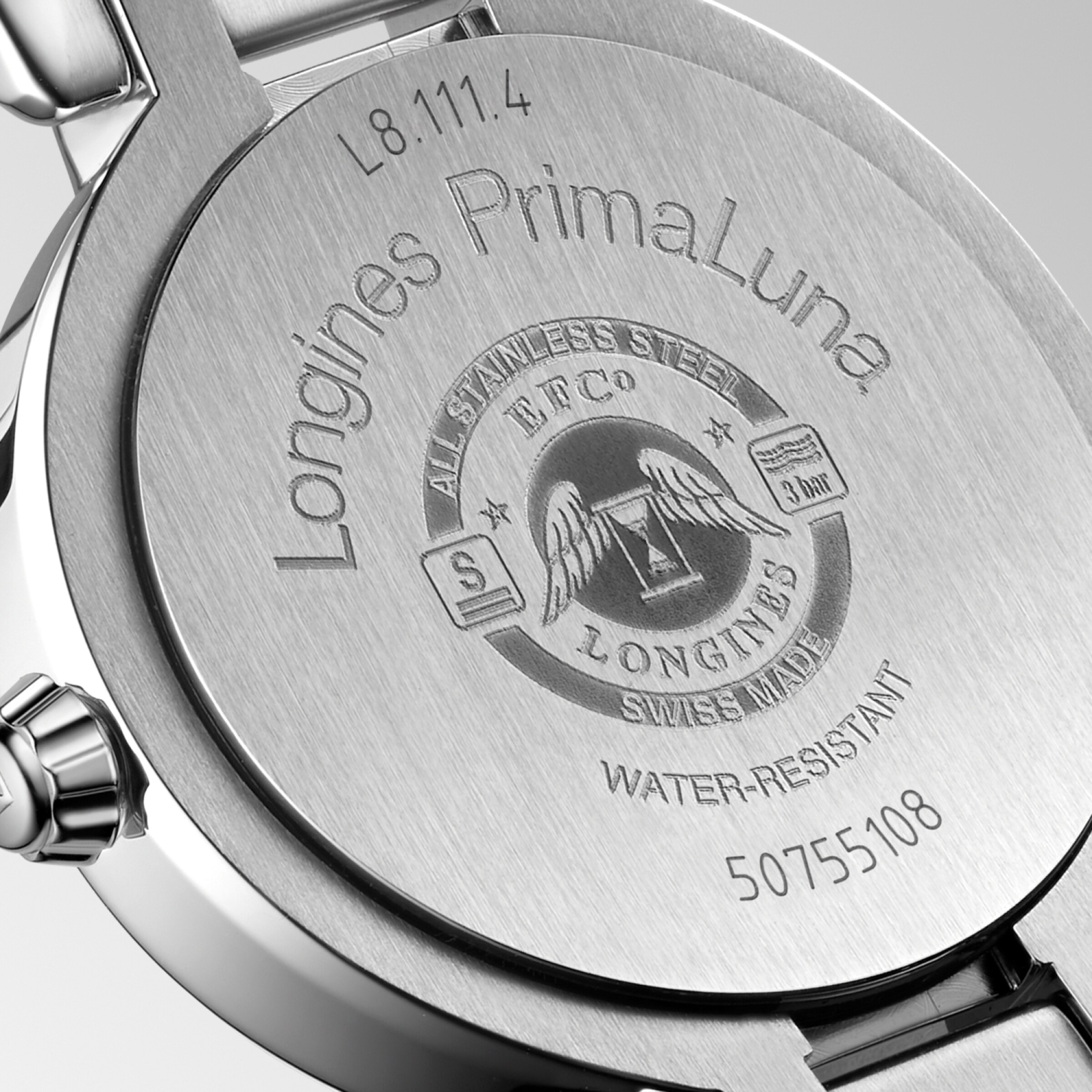 Longines PRIMALUNA Automatic Stainless steel Watch - L8.111.4.98.6