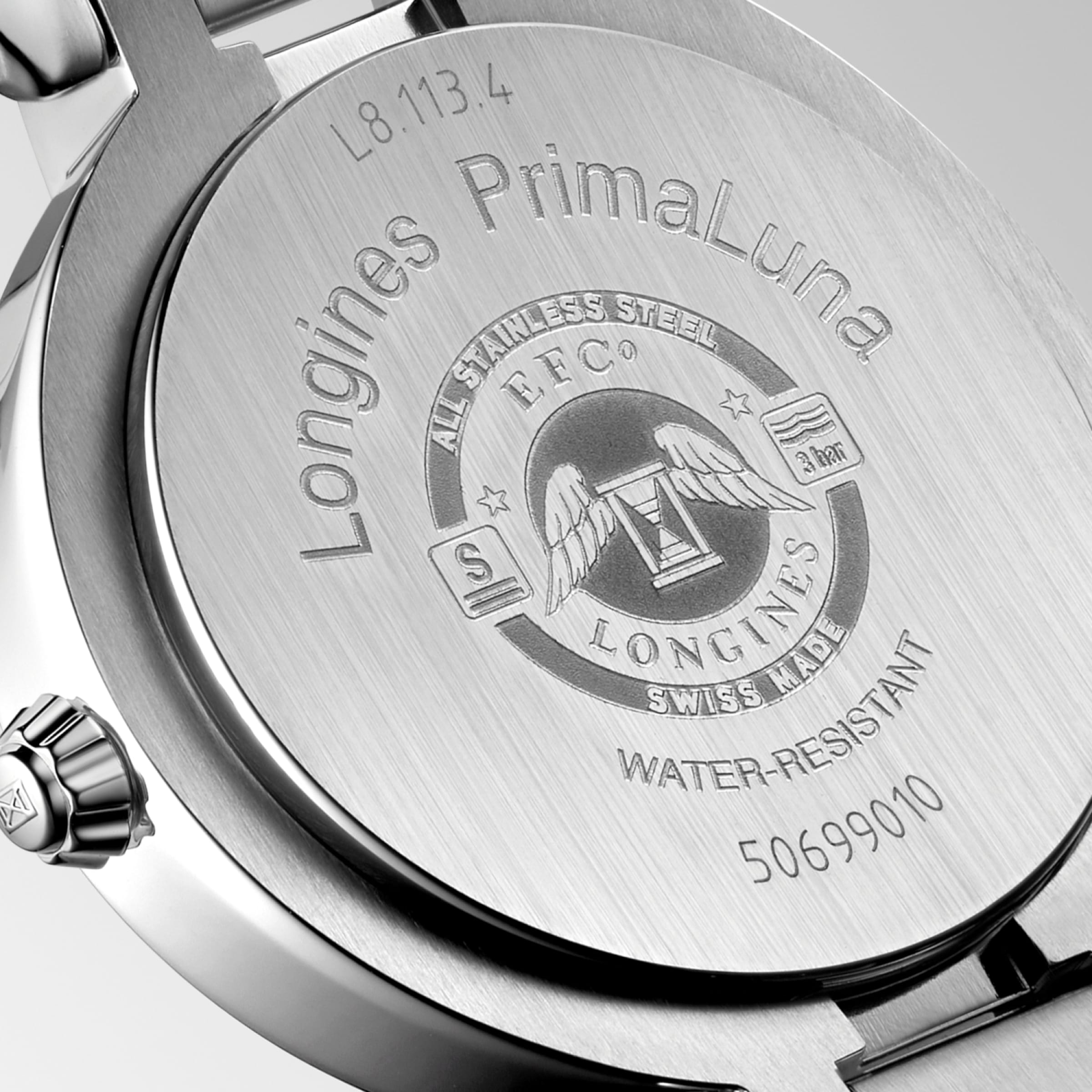Longines PRIMALUNA Automatic Stainless steel Watch - L8.113.4.99.6