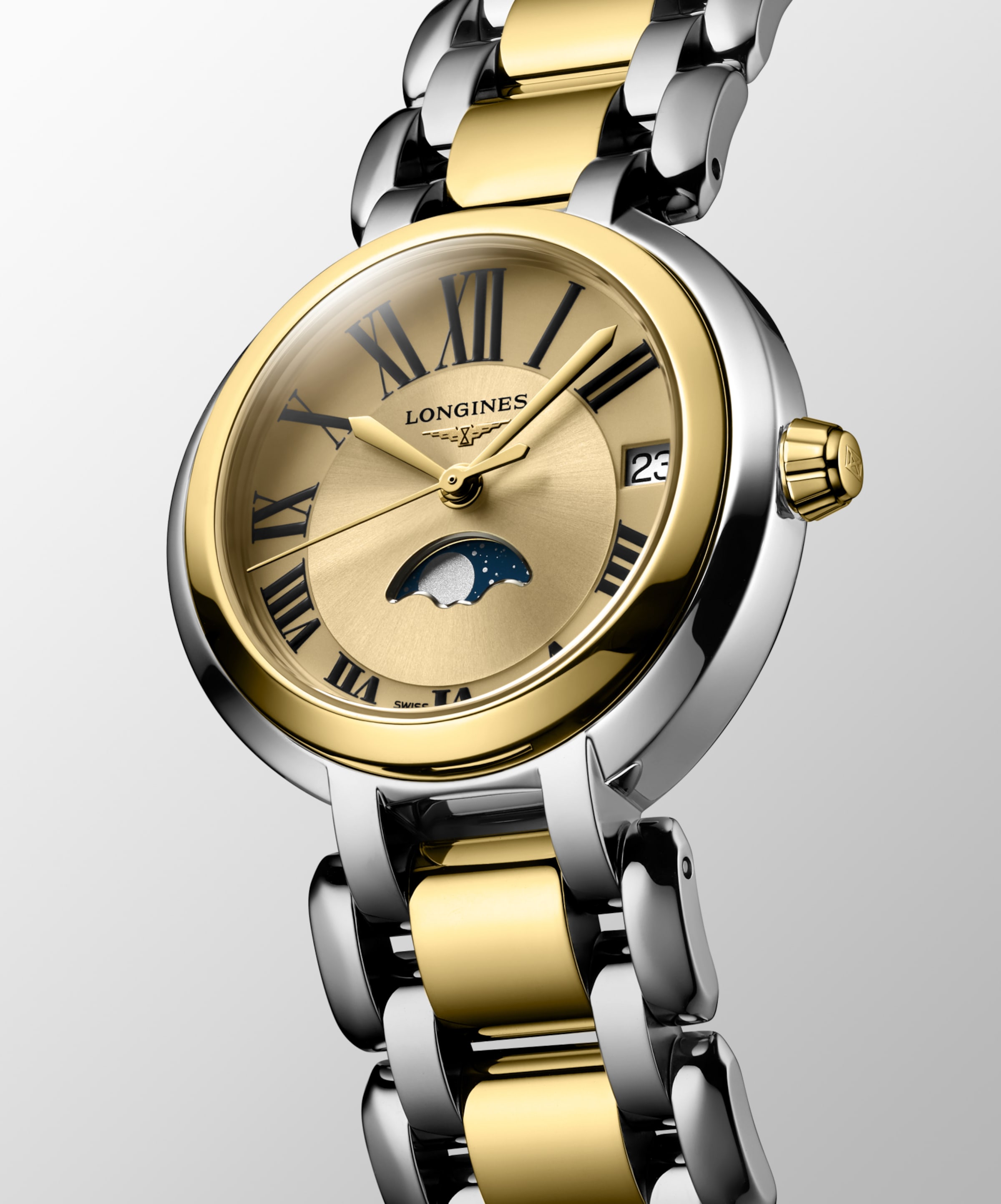 Longines PRIMALUNA Quartz Stainless steel and 18 karat yellow gold cap 200 Watch - L8.115.5.31.7