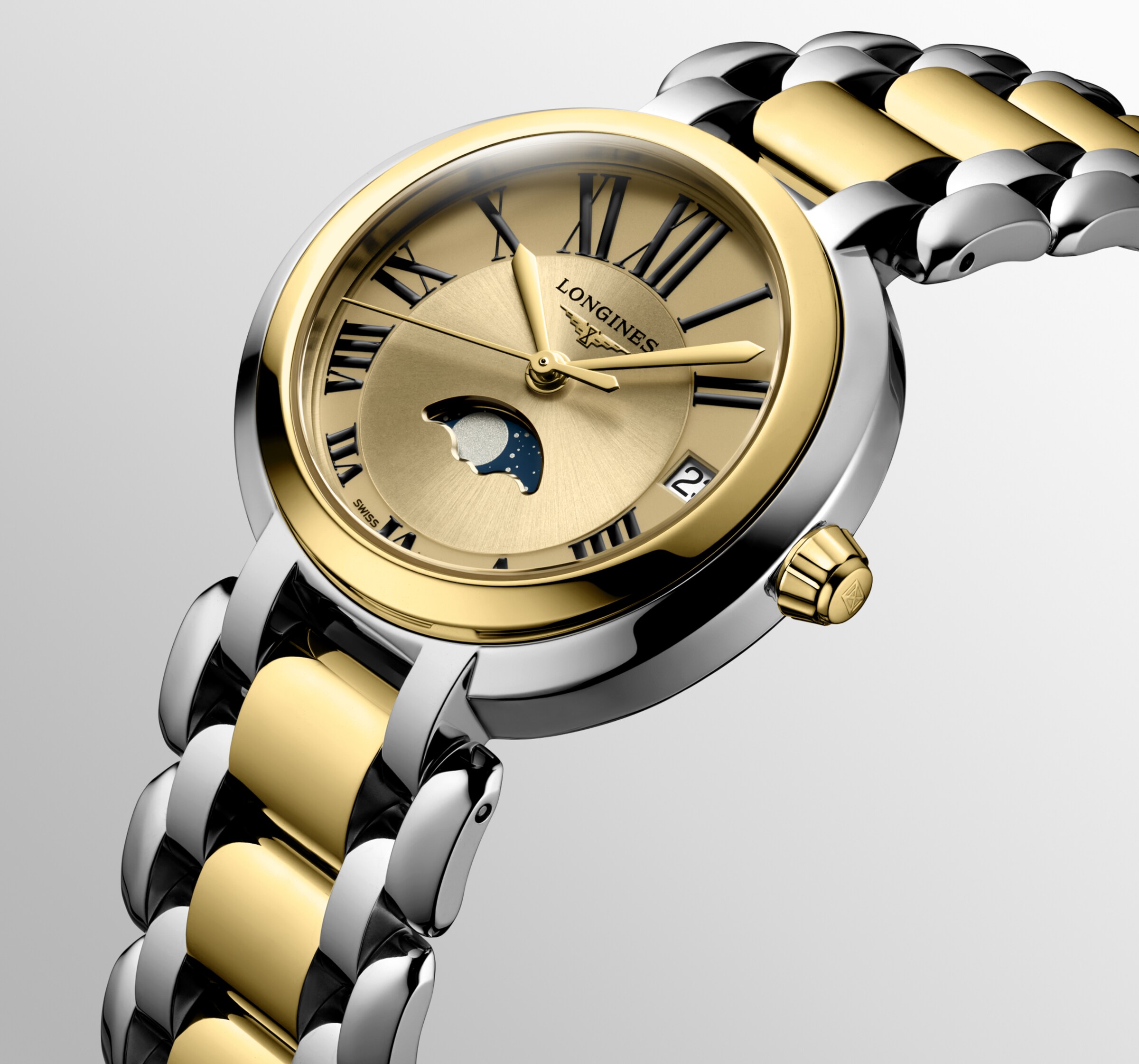 Longines PRIMALUNA Quartz Stainless steel and 18 karat yellow gold cap 200 Watch - L8.115.5.31.7