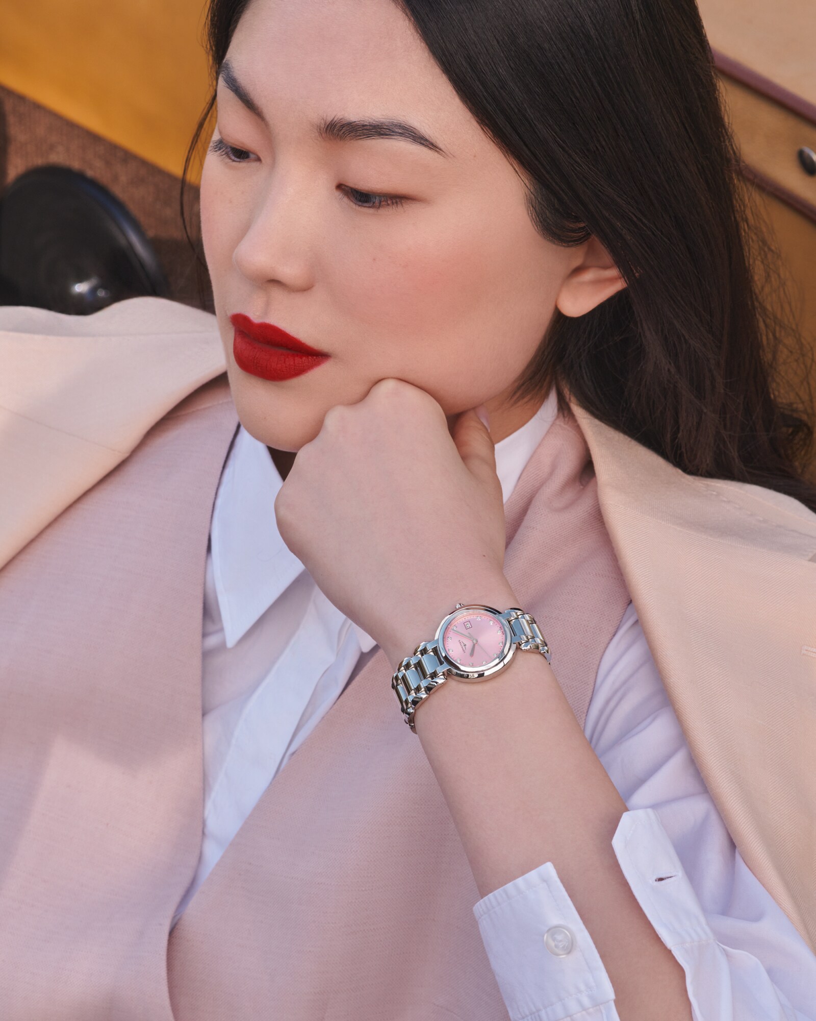 LONGINES PRIMALUNA Quartz, Stainless Steel, Sunray Pink Dial LONGINES PRIMALUNA Quartz, Stainless Steel, Sunray Pink Dial