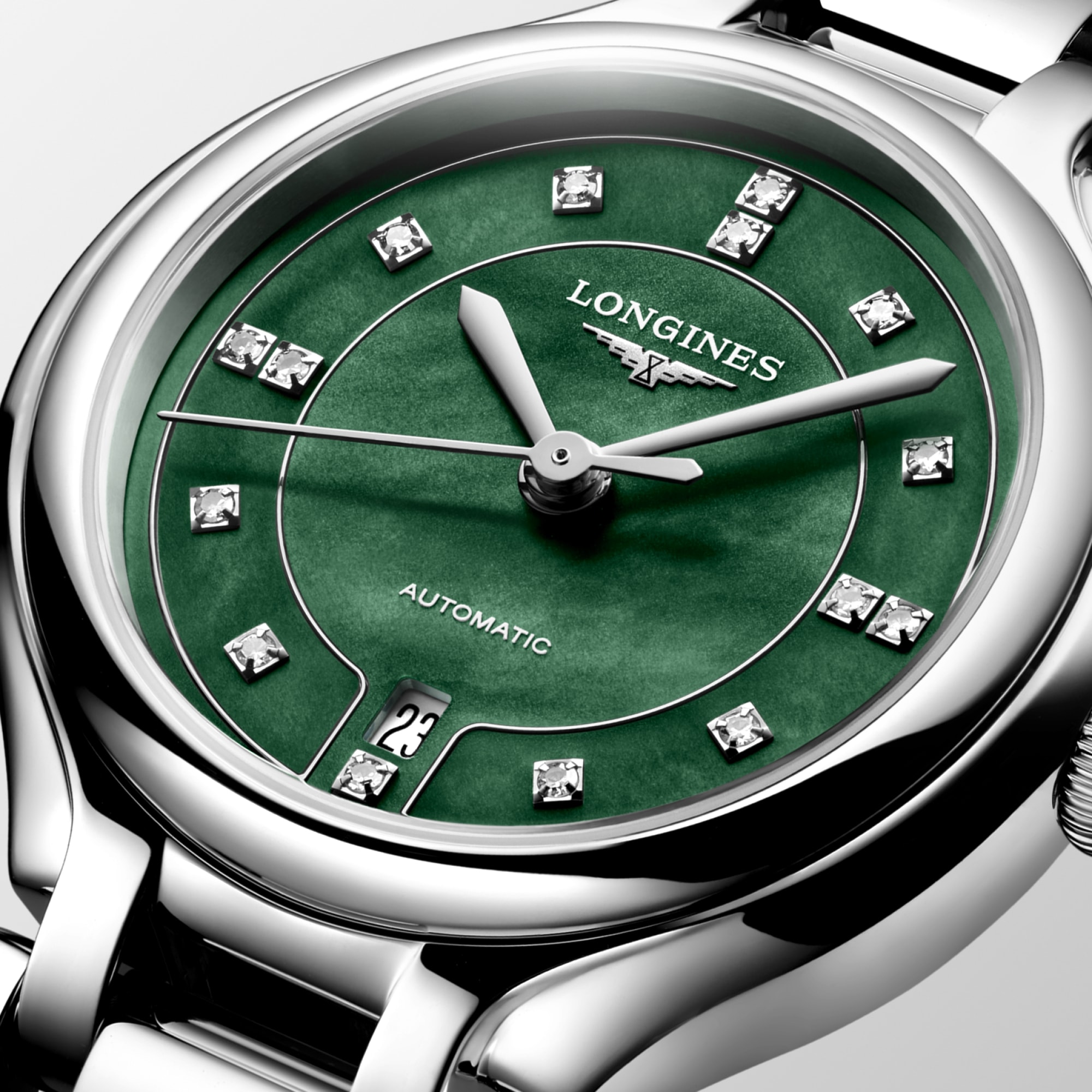 LONGINES PRIMALUNA | Ø 30.00 mm, Vivid Green Mother-of-pearl | L8