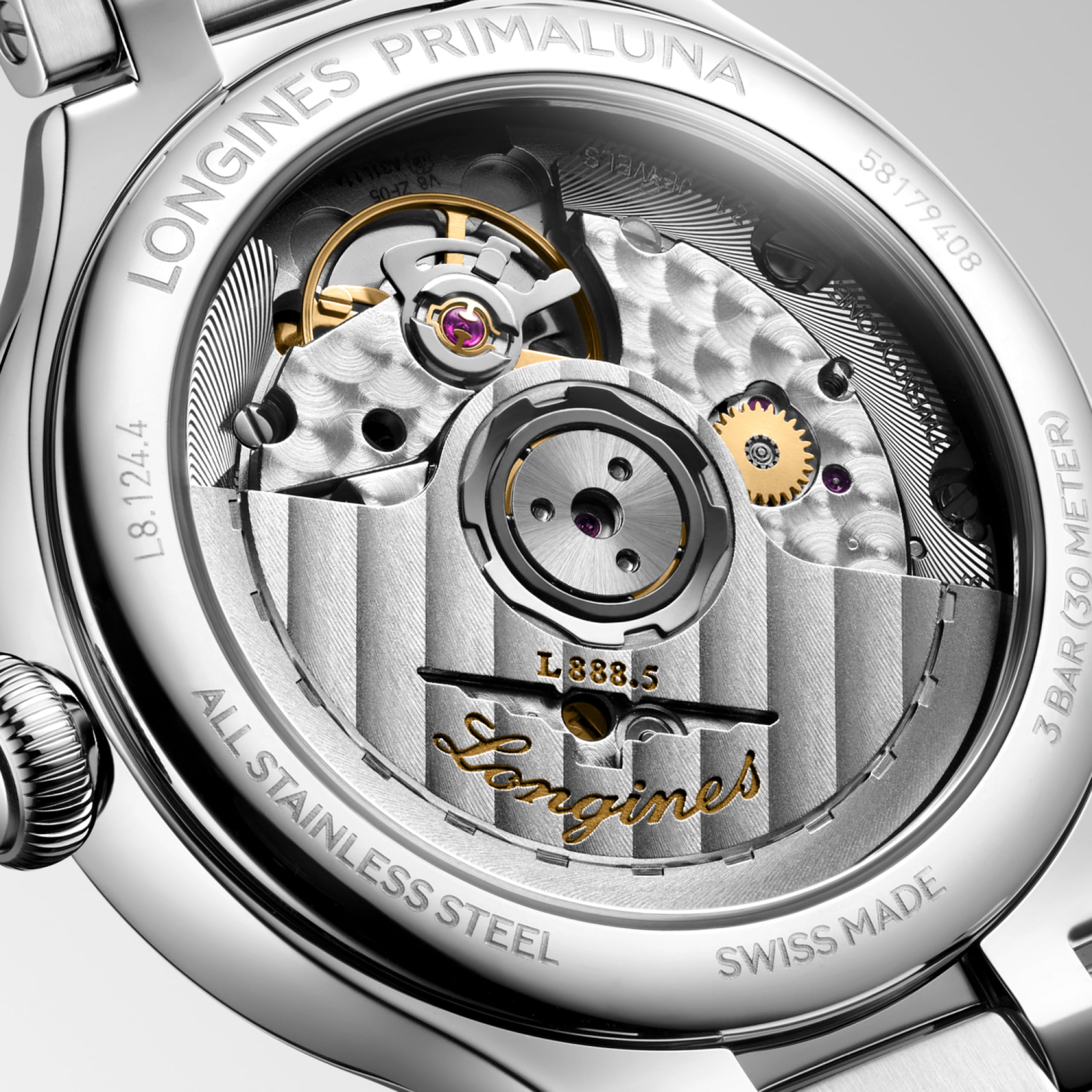 Longines PRIMALUNA automatico acciaio inossidabile Watch - L8.124.4.07.6