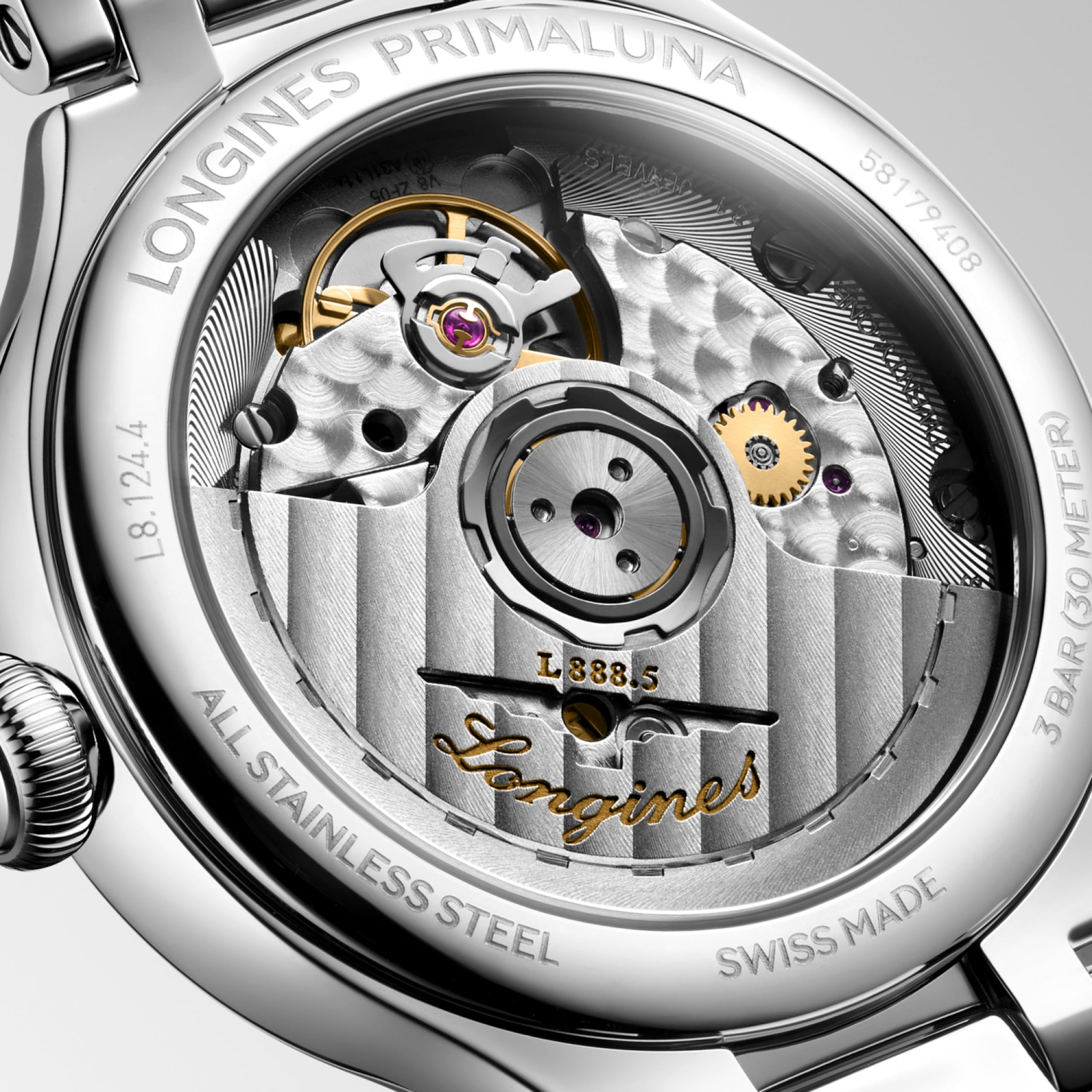 Longines PRIMALUNA automatic stainless steel Watch - L8.124.4.71.2