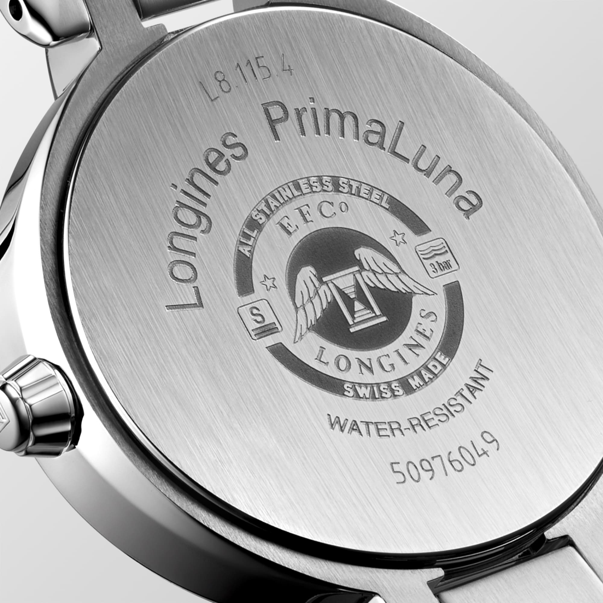 LONGINES PRIMALUNA MOONPHASE クォーツ、ステンレススティール