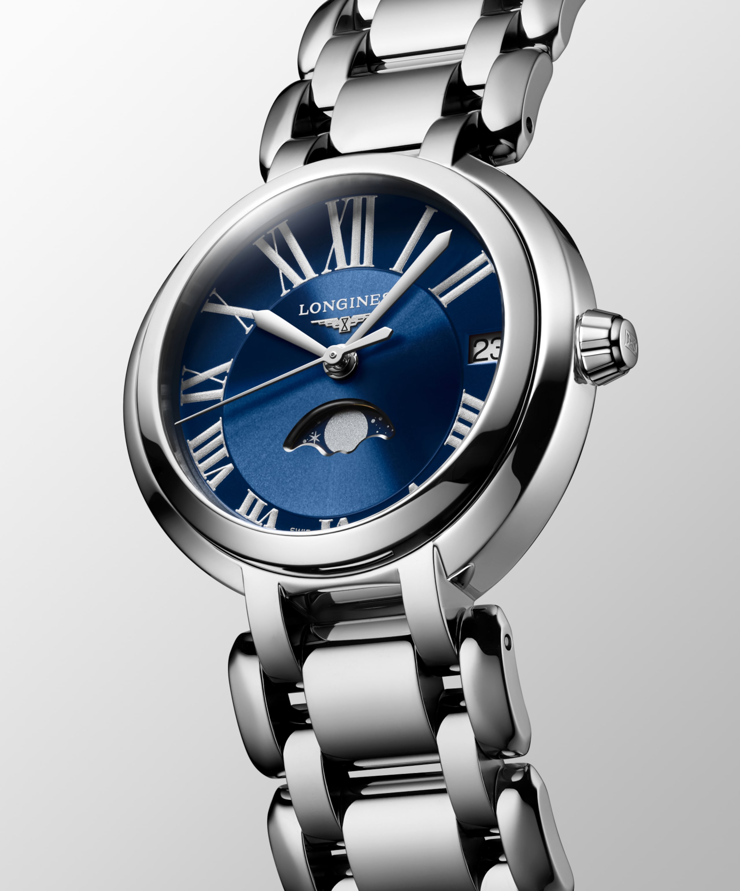 Longines PRIMALUNA MOONPHASE quartz roestvrij staal Watch - L8.115.4.91.6