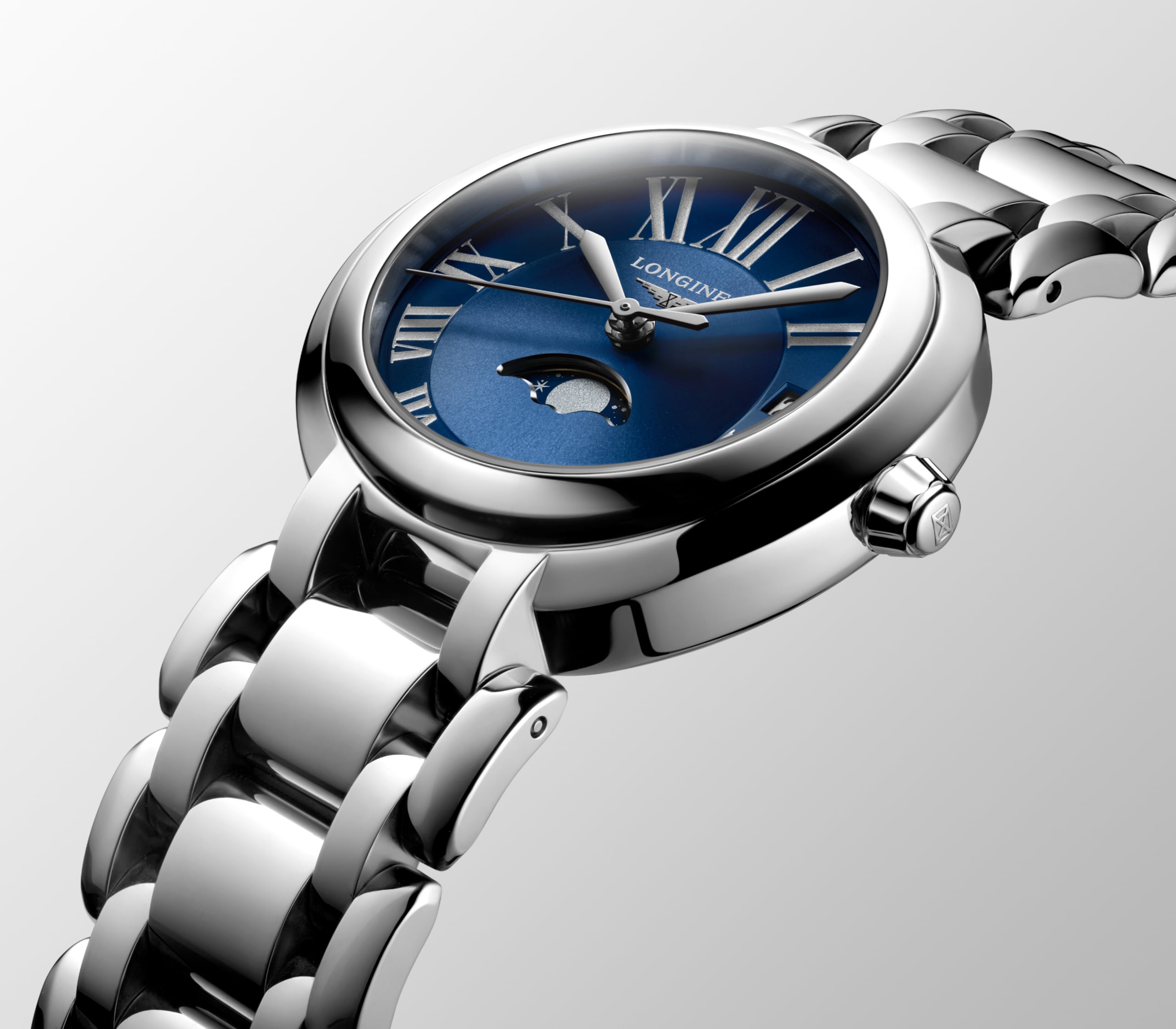 Longines PRIMALUNA MOONPHASE quartz roestvrij staal Watch - L8.115.4.91.6