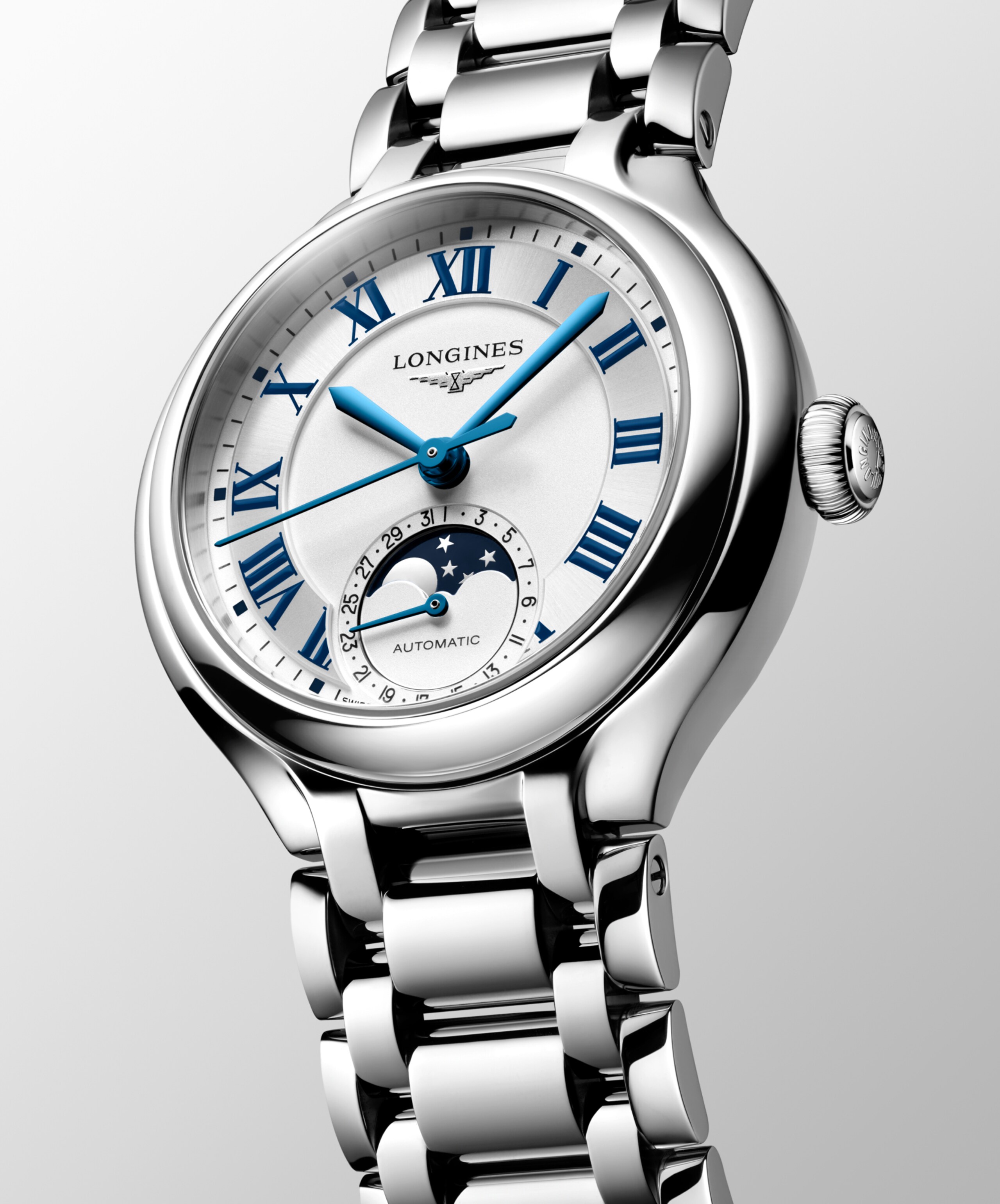 Longines PRIMALUNA MOONPHASE Automatic Stainless steel Watch - L8.126.4.71.6