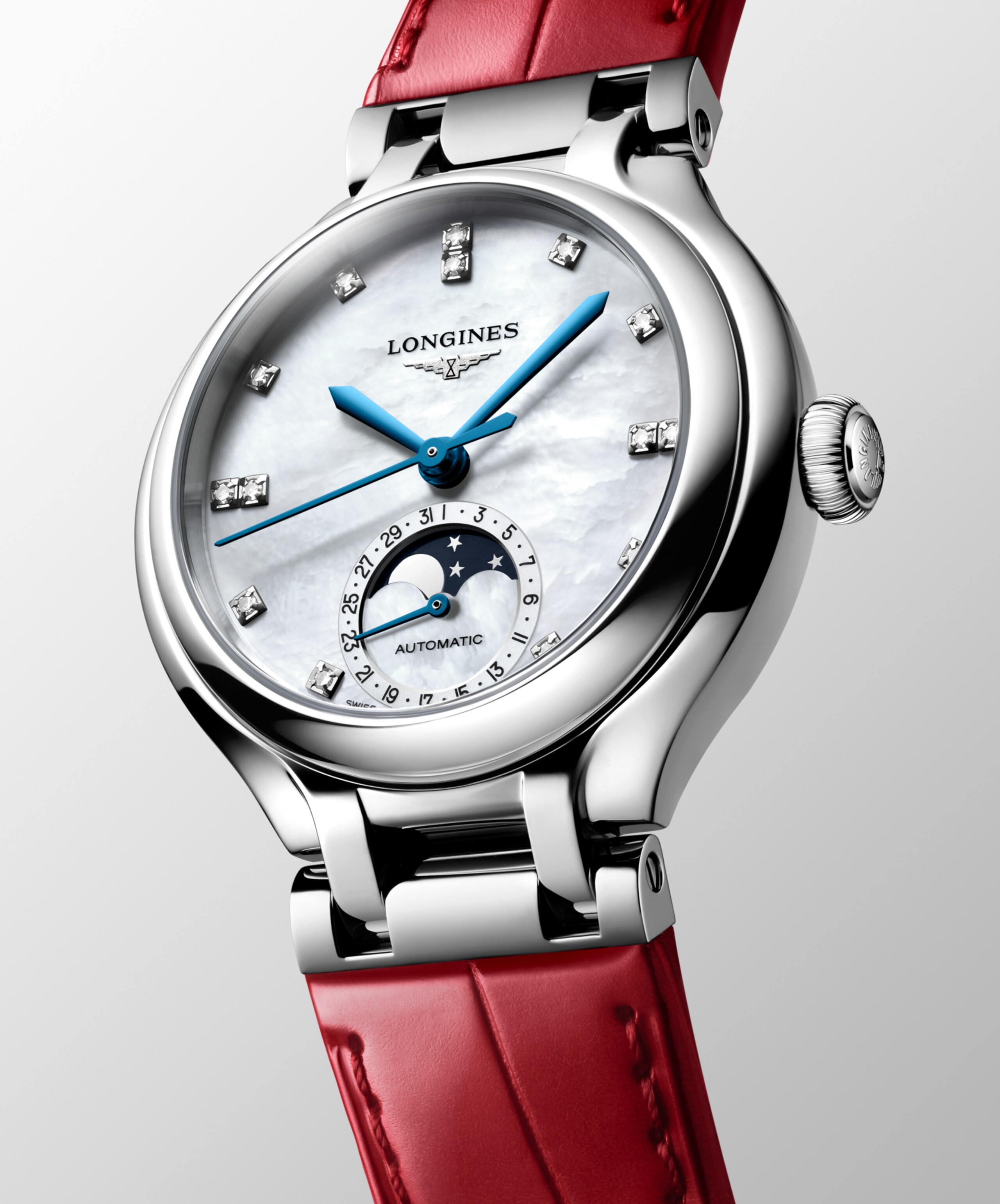 Longines PRIMALUNA MOONPHASE Automatic Stainless steel Watch - L8.126.4.87.2