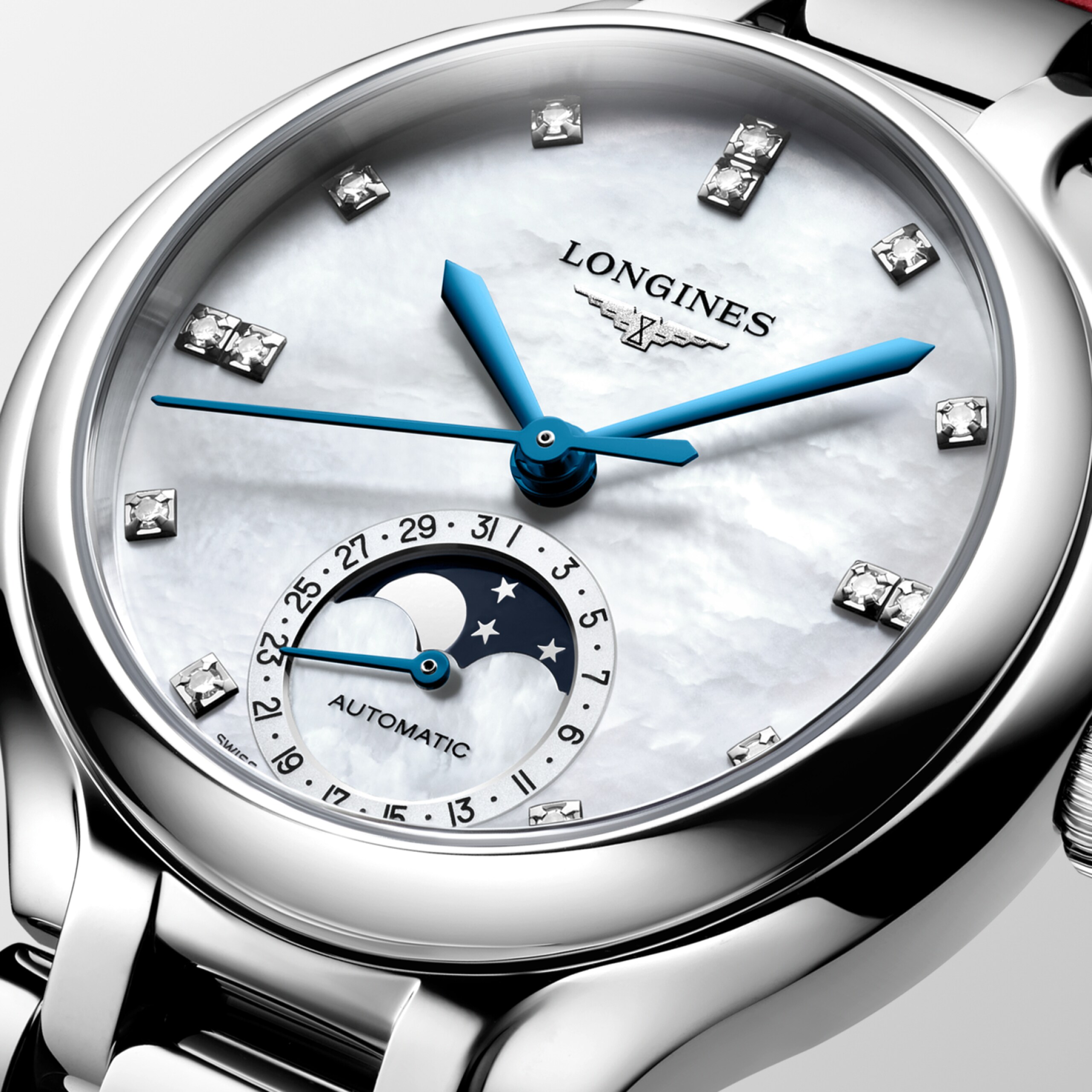 Longines PRIMALUNA MOONPHASE Automatic Stainless steel Watch - L8.126.4.87.2