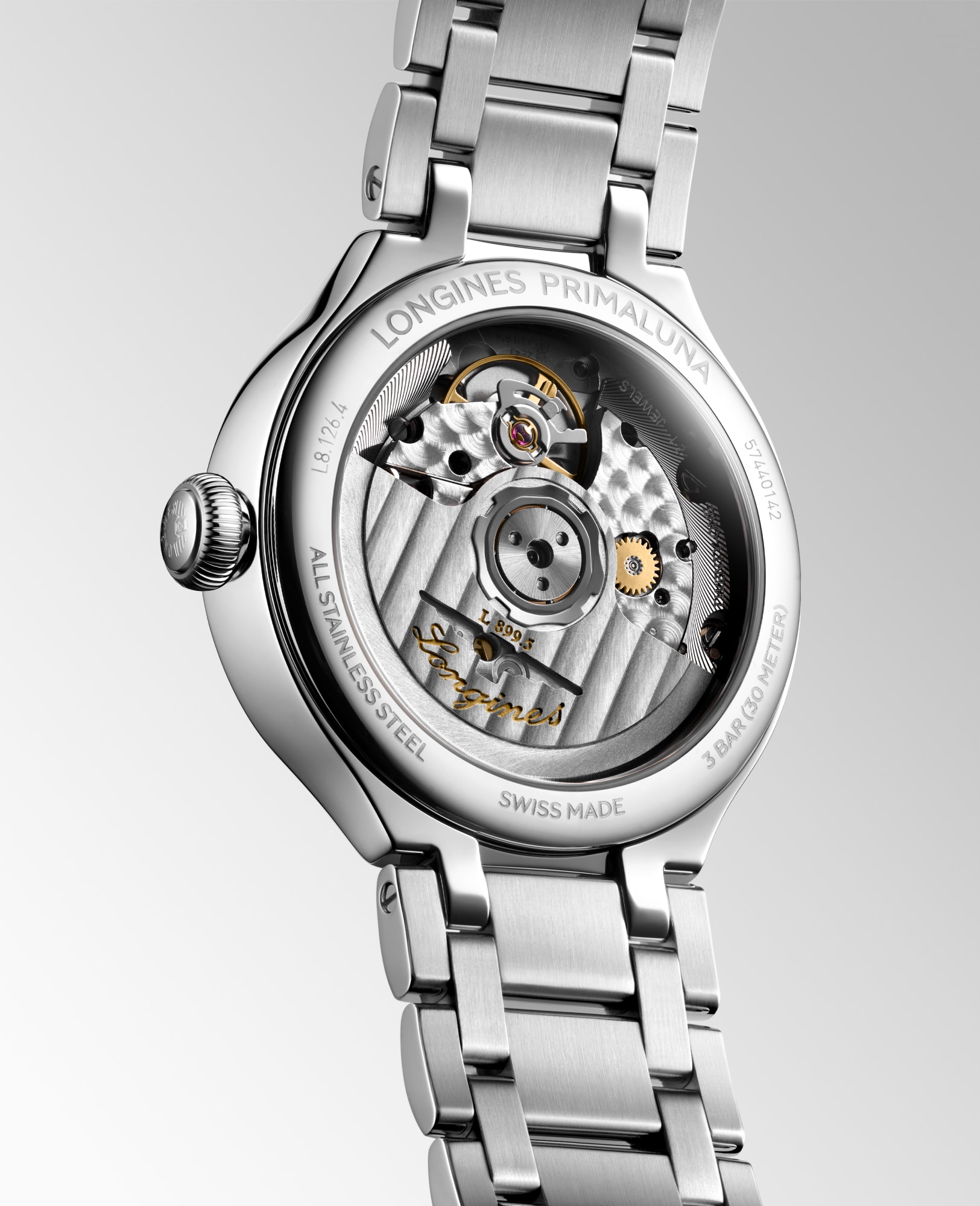 LONGINES PRIMALUNA MOONPHASE Automatic, Stainless Steel, Luminous