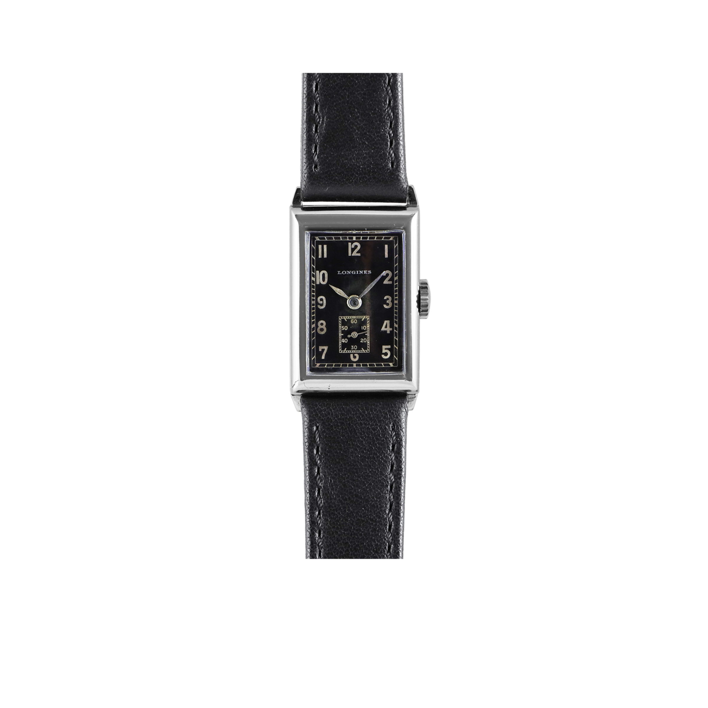Прямоугольные наручные часы Longines в стиле ар-деко (1937)