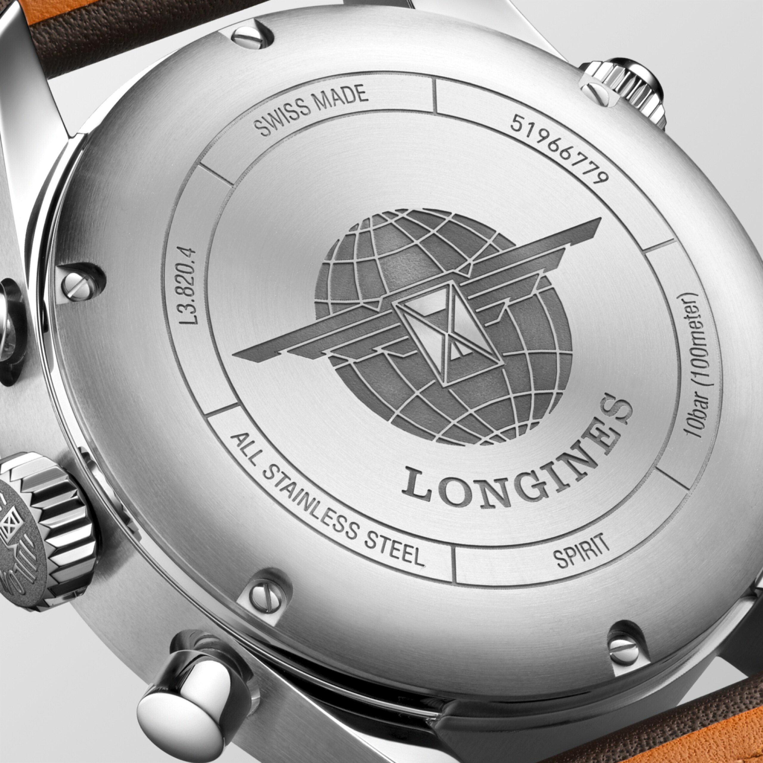 Longines SPIRIT CHRONOGRAPH 自動上鏈機械機芯 精鋼 Watch - L3.820.4.53.0