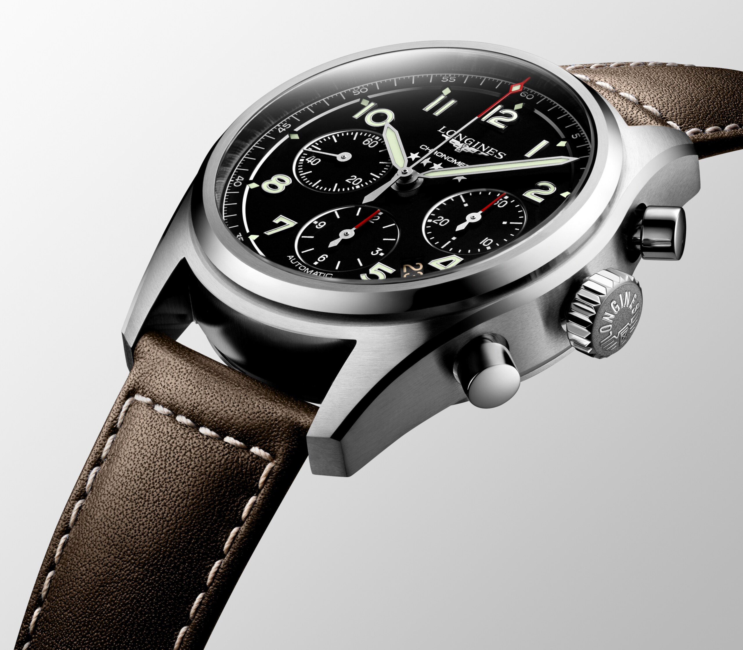 Longines SPIRIT CHRONOGRAPH 自動上鏈機械機芯 精鋼 Watch - L3.820.4.53.0