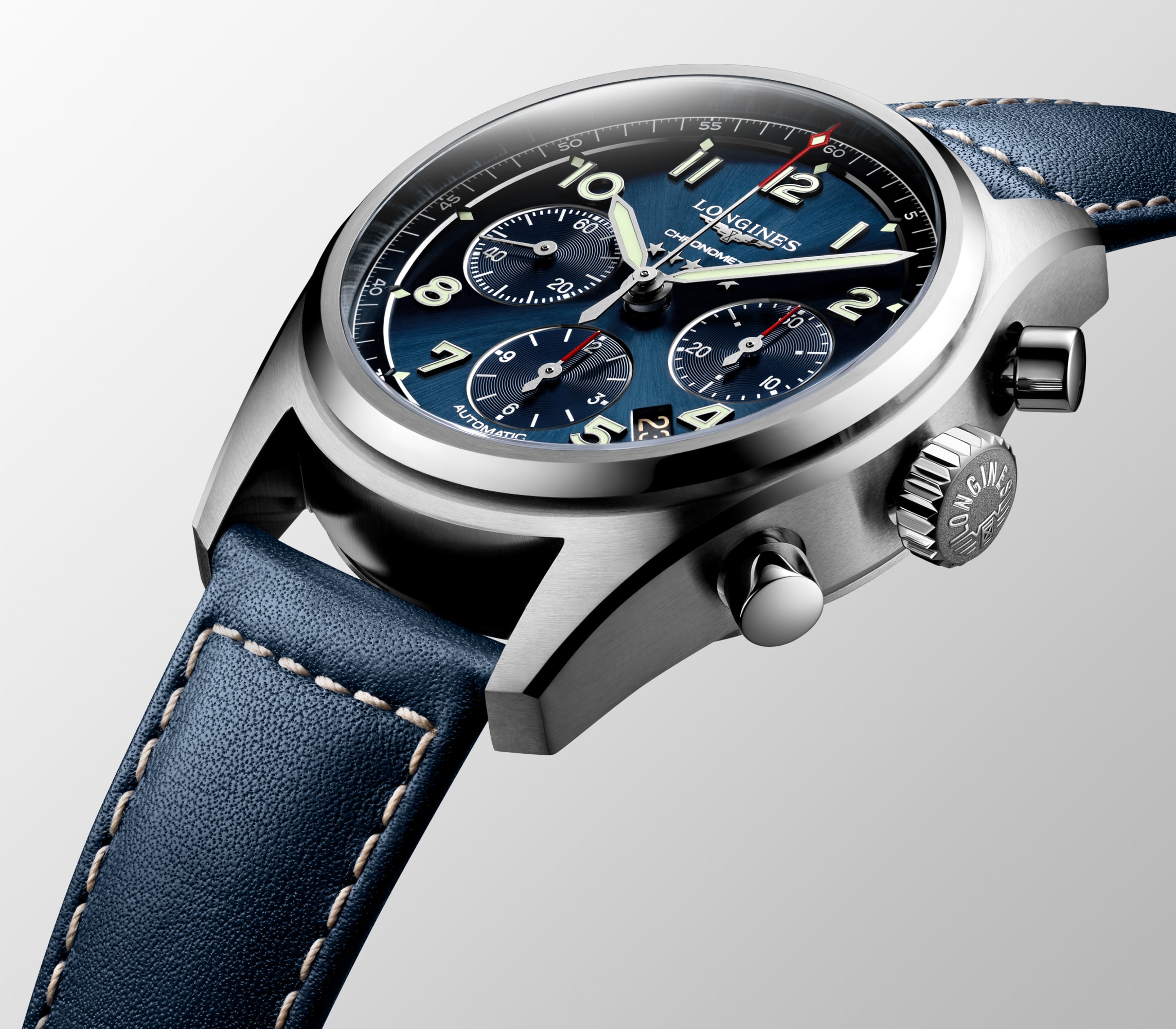 LONGINES SPIRIT CHRONOGRAPH 自動巻、ステンレススティール、ブルー LONGINES SPIRIT CHRONOGRAPH 自動巻、ステンレススティール、ブルー