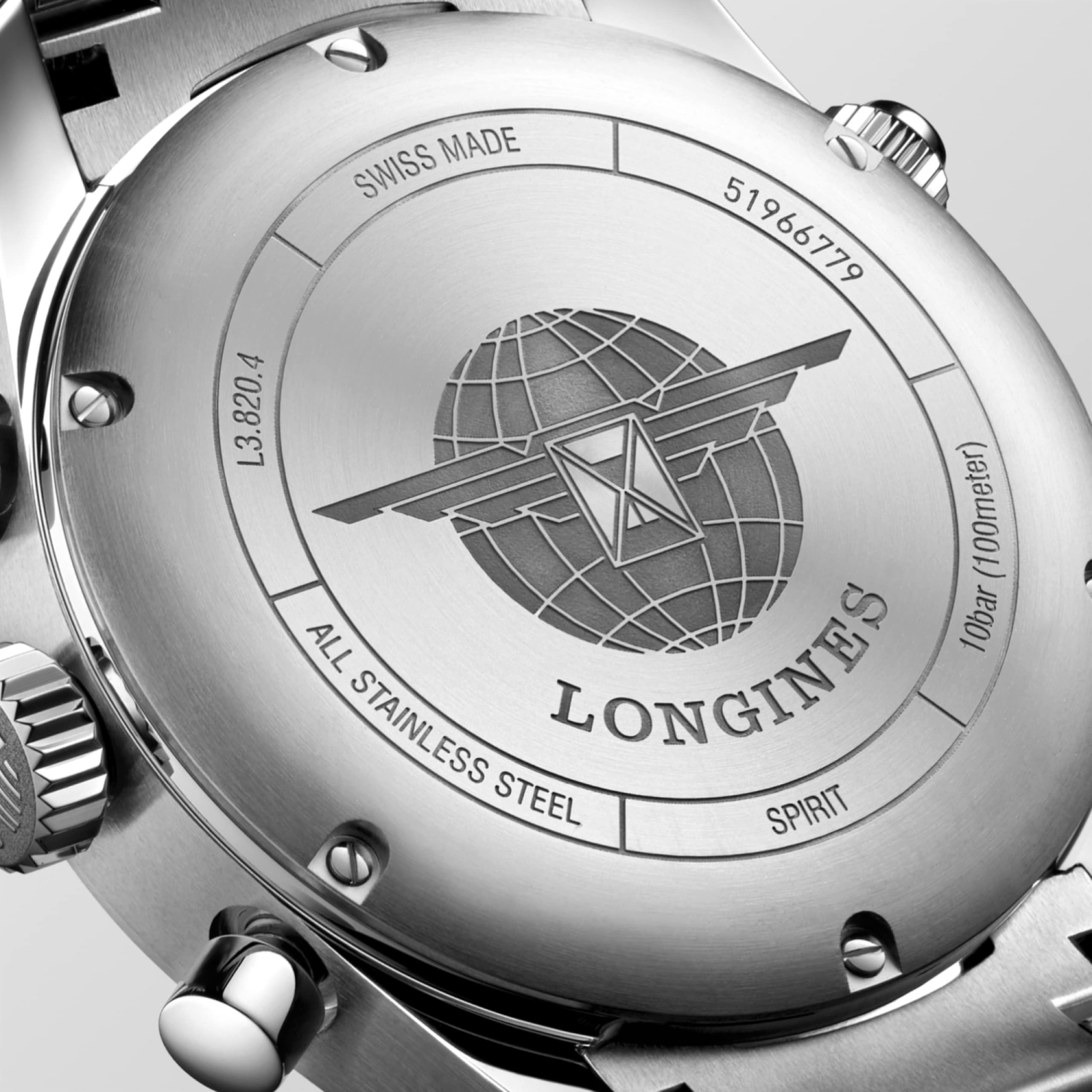 Longines SPIRIT CHRONOGRAPH automatico acciaio inossidabile Watch - L3.820.4.93.6
