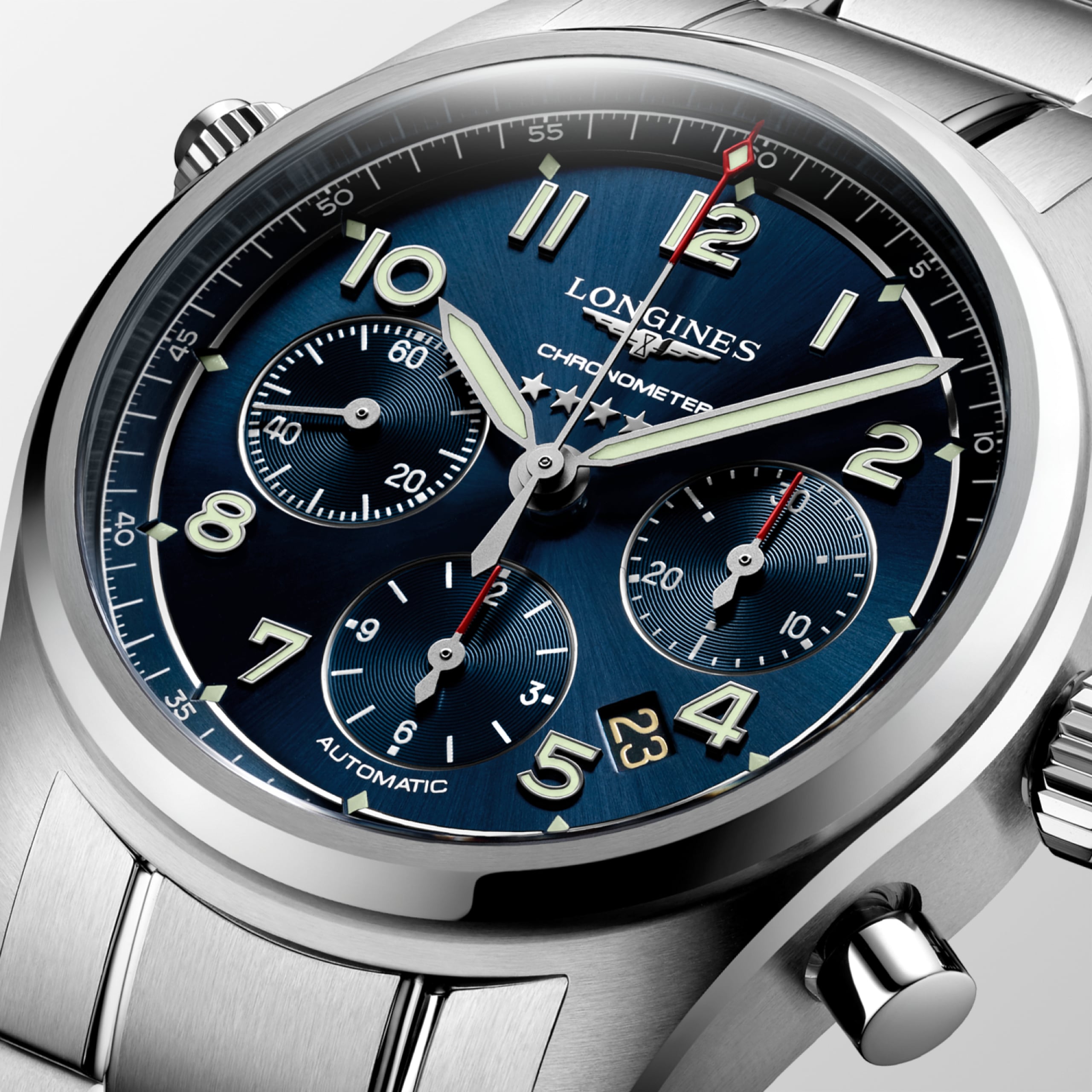 Longines SPIRIT CHRONOGRAPH automatico acciaio inossidabile Watch - L3.820.4.93.6