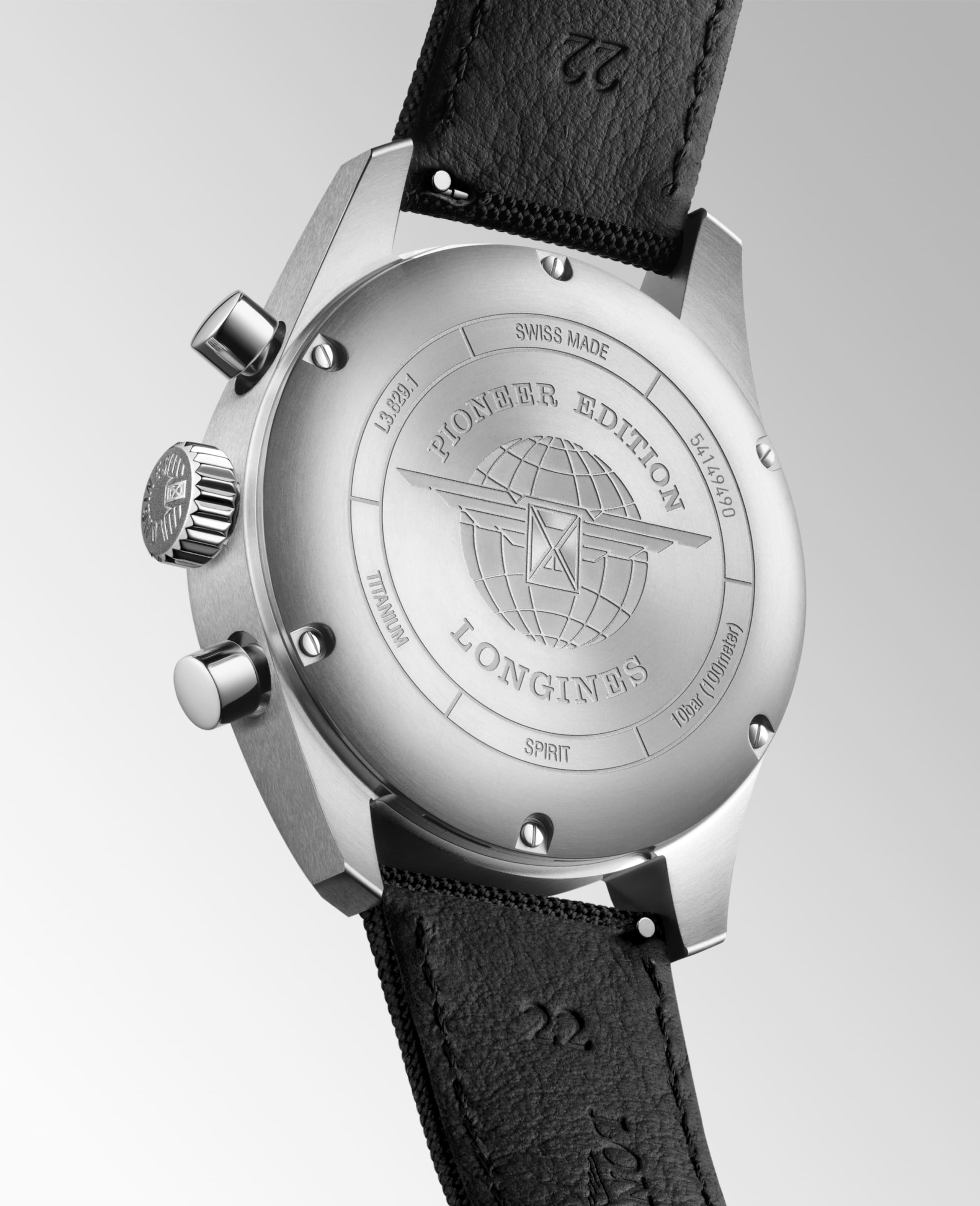 Longines SPIRIT CHRONOGRAPH automatic titanium Watch - L3.829.1.53.2