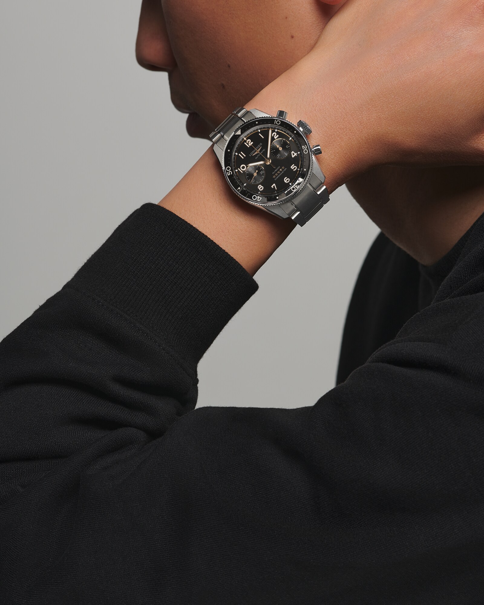 LONGINES SPIRIT FLYBACK 自動巻、ステンレススティールと LONGINES SPIRIT FLYBACK 自動巻、ステンレススティールと