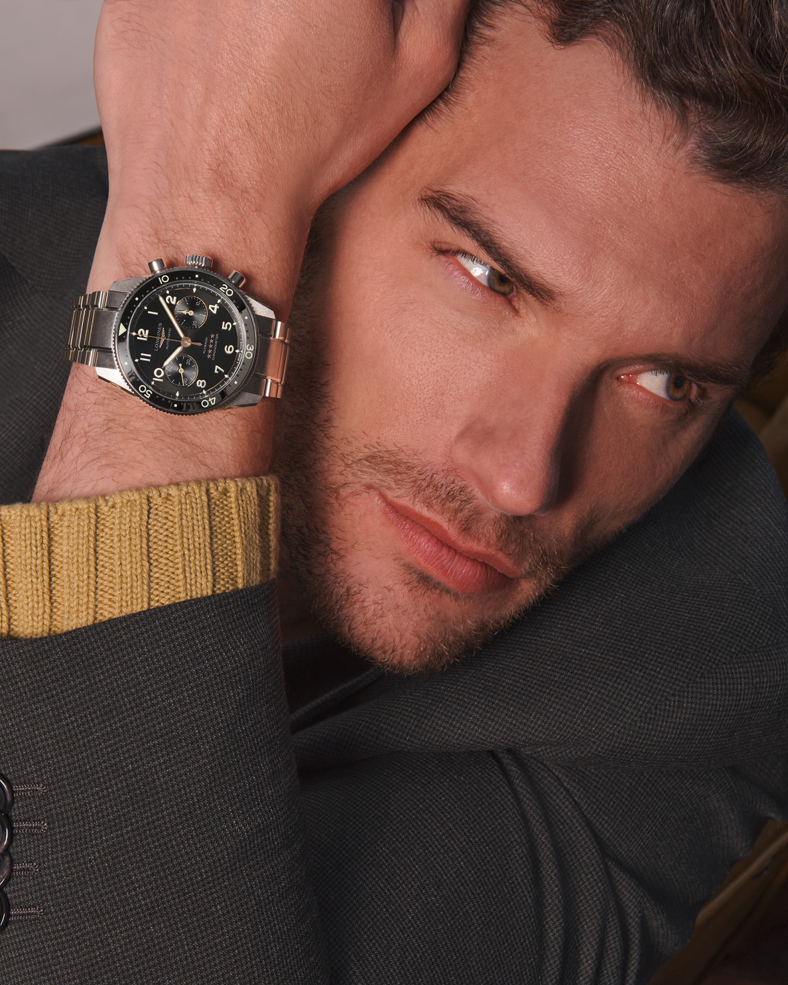 専用JH53★鑑別カード発行 ※最長発送期限9/9〜9/11 LONGINES】ロンジン『パイロット マジェテック 43mm』L2.838.4.53.9