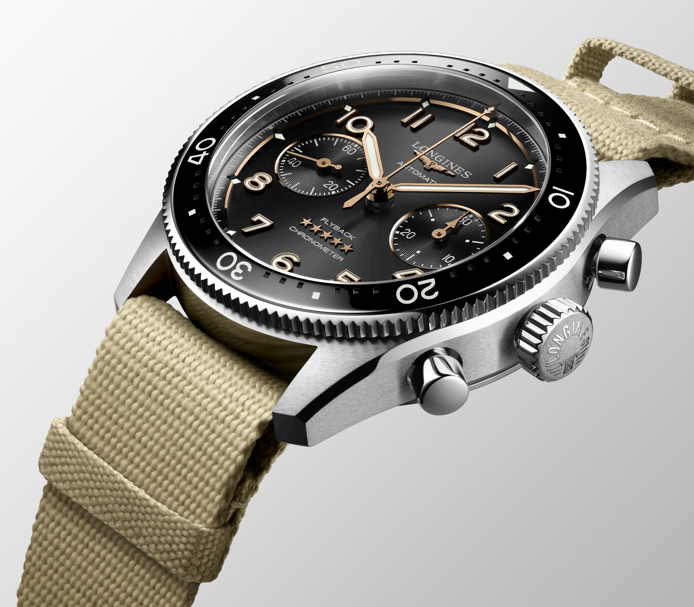 LONGINES SPIRIT FLYBACK Automatic, Stainless Steel And