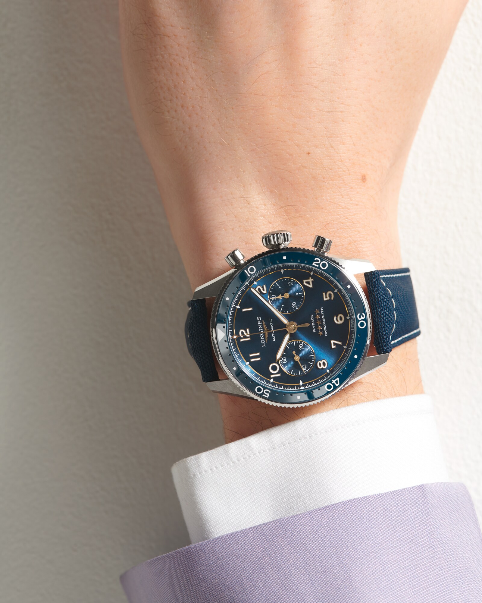 LONGINES SPIRIT FLYBACK 自動巻、ステンレススティールと
