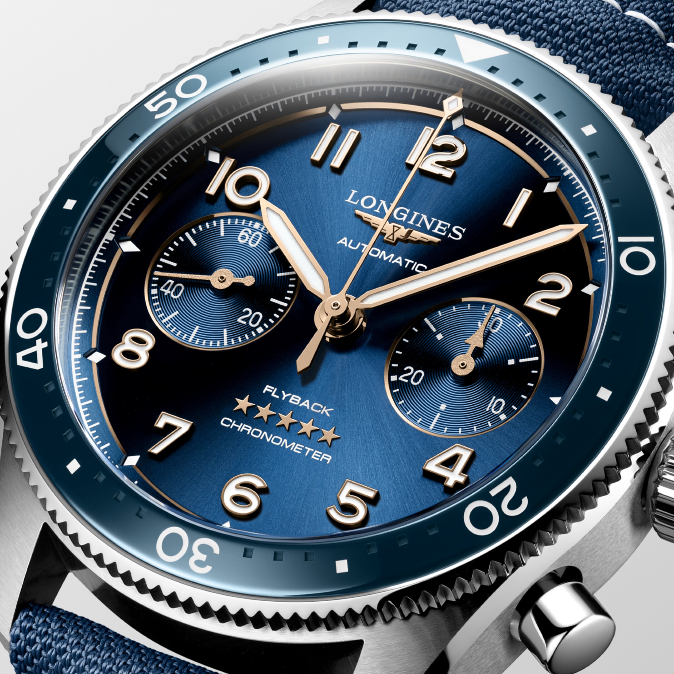 Longines SPIRIT FLYBACK Αυτόματο Ανοξείδωτο ατσάλι και κεραμική στεφάνη Watch - L3.821.4.93.2