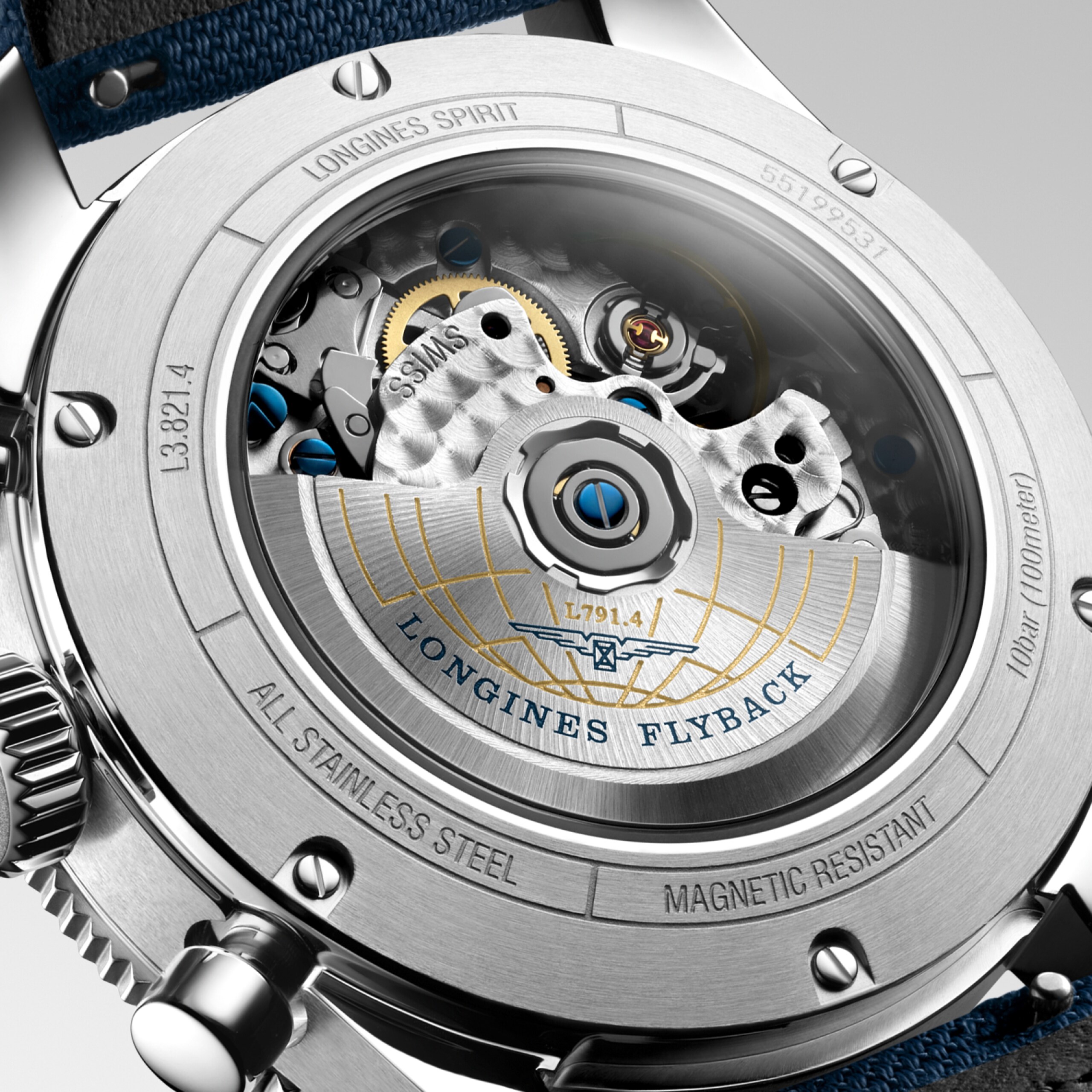 Longines SPIRIT FLYBACK Αυτόματο Ανοξείδωτο ατσάλι και κεραμική στεφάνη Watch - L3.821.4.93.2