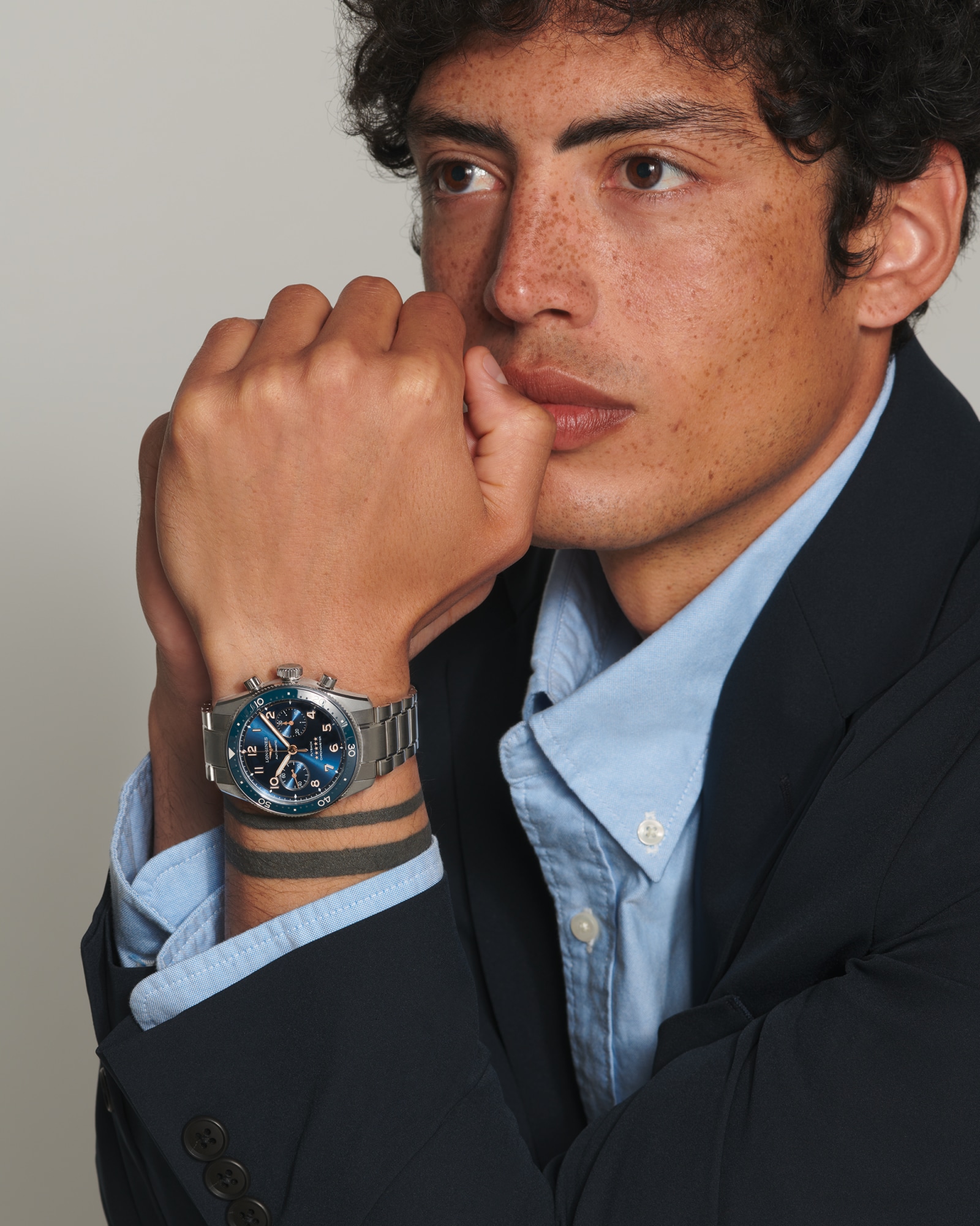 LONGINES SPIRIT FLYBACK Otomatik, Paslanmaz Çelik Ve Seramik, Mavi