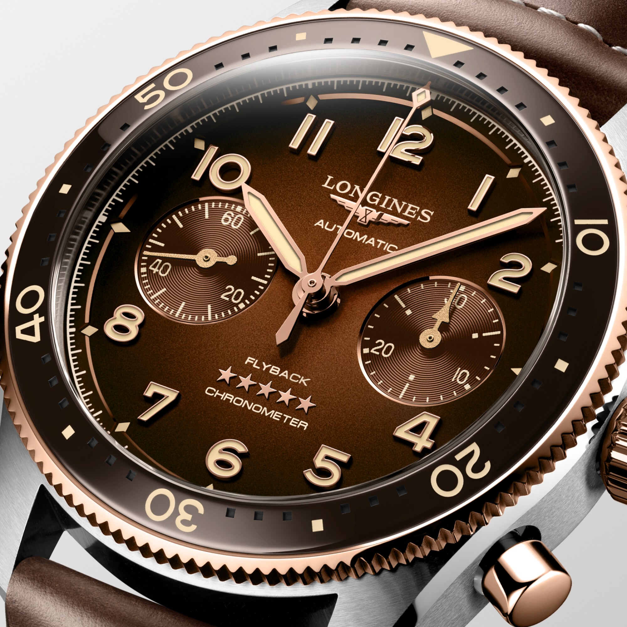 LONGINES SPIRIT FLYBACK Automatic, Stainless Steel And 18 LONGINES SPIRIT FLYBACK Automatic, Stainless Steel And 18