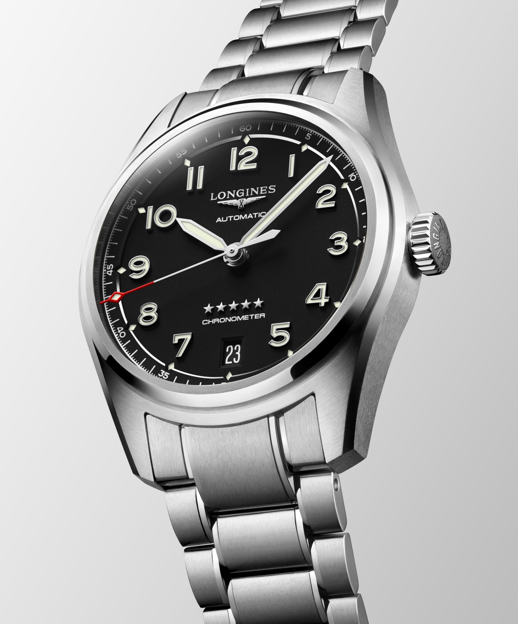 ロンジン スピリット | Ø 37.00 mm, マットブラック | L3.410.4.53.6