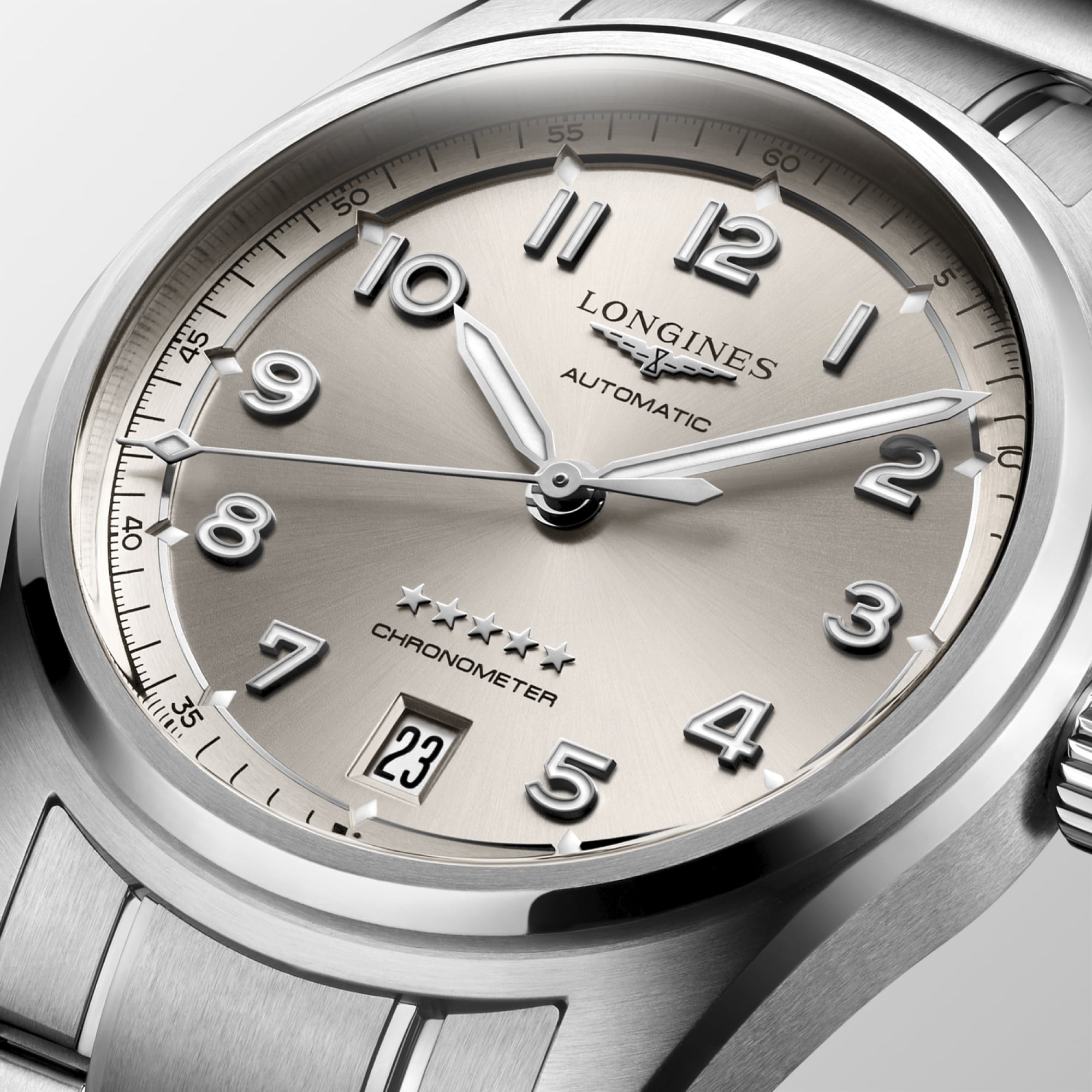 LONGINES SPIRIT Automatic, Stainless Steel, Sunray Ivory Dial
