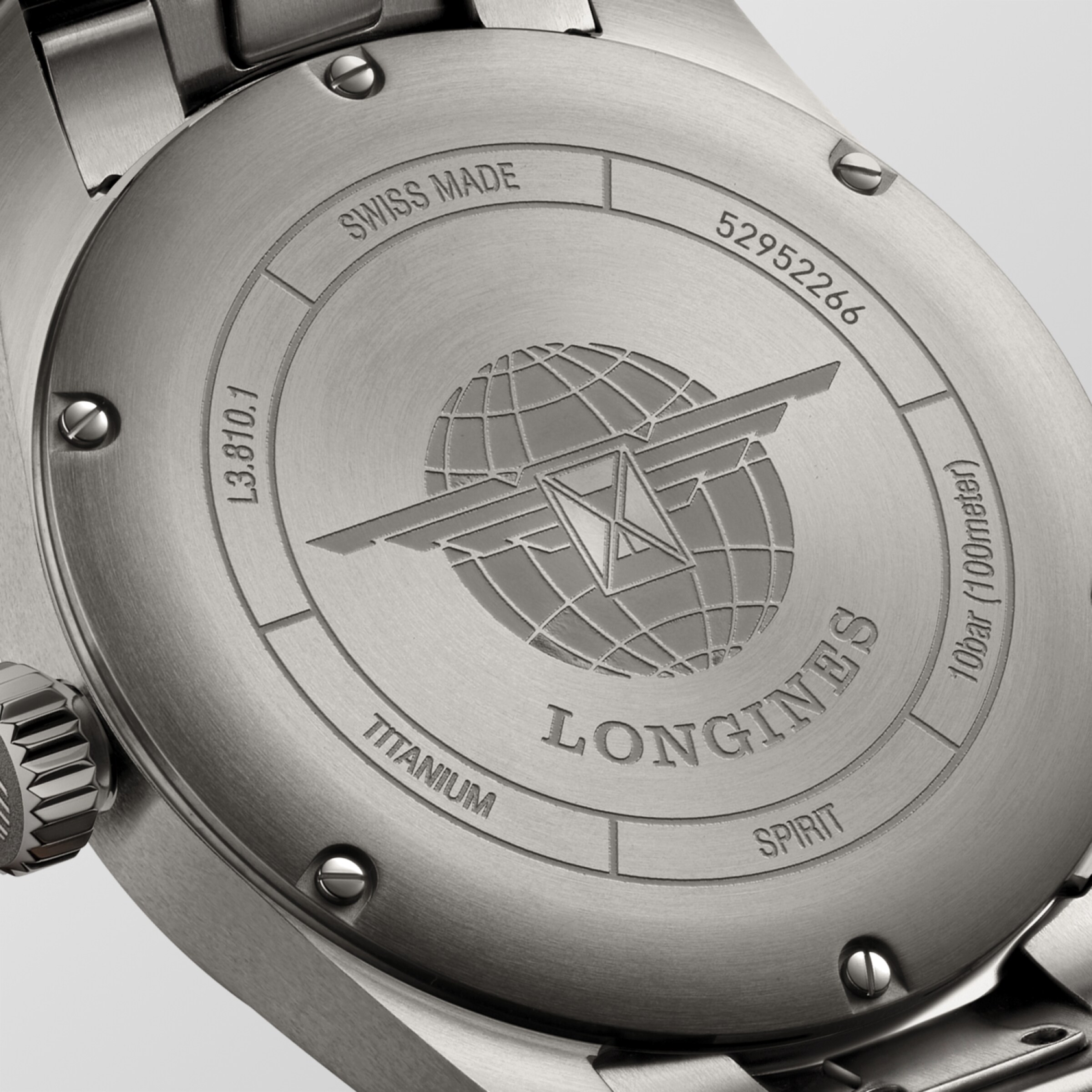 Longines SPIRIT Automatic Titanium Watch - L3.810.1.53.6