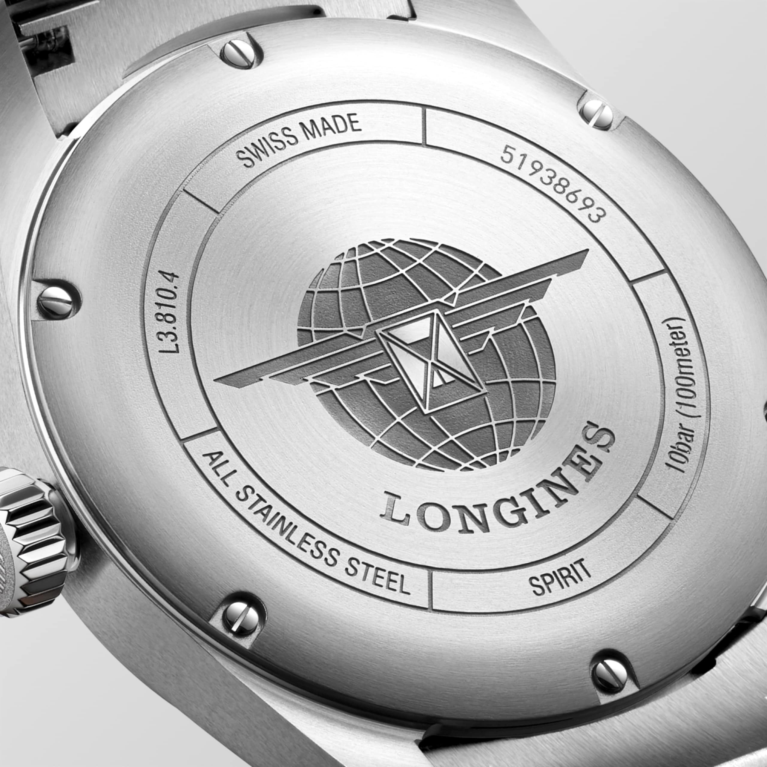 Longines SPIRIT automatic stainless steel Watch - L3.810.4.53.6