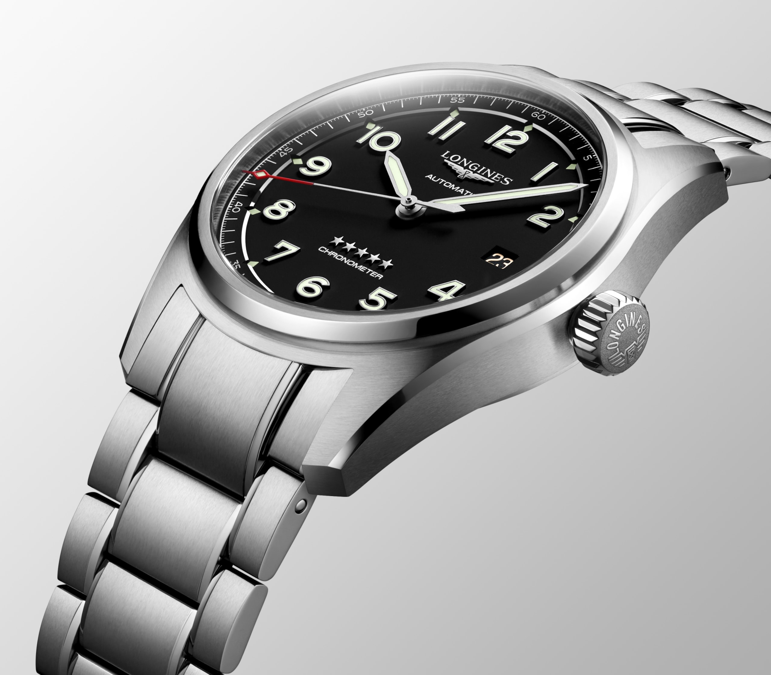 Longines SPIRIT automatic stainless steel Watch - L3.810.4.53.6