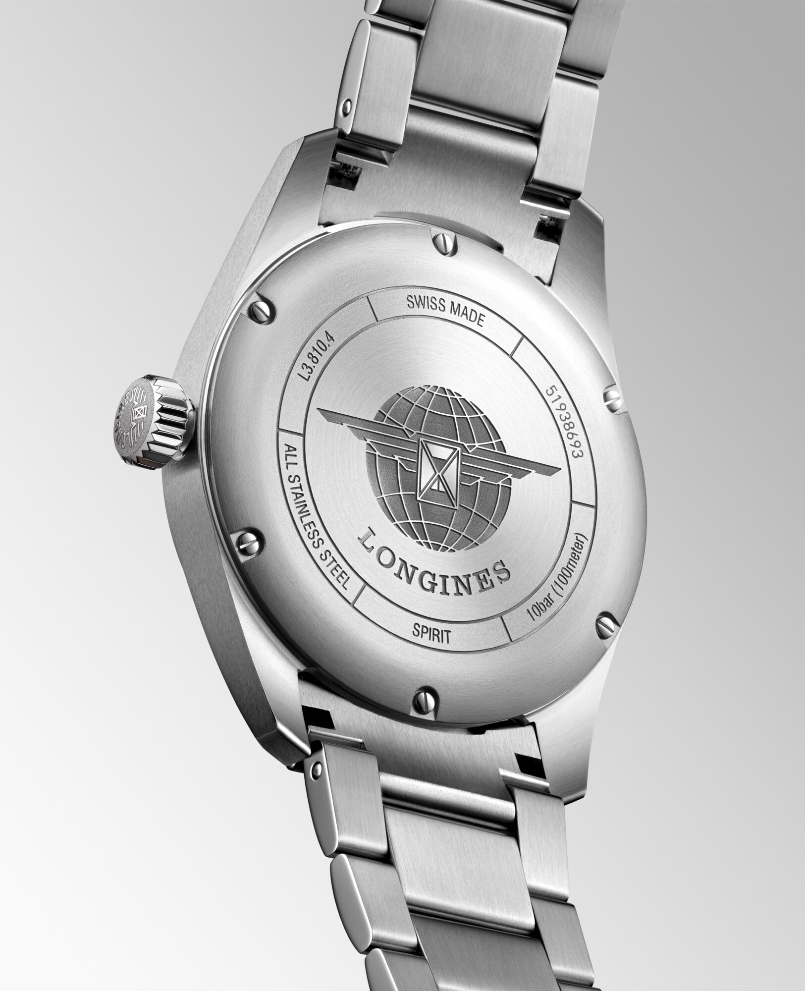 ロンジン スピリット | Ø 40.00 mm, シルバー | L3.810.4.73.6