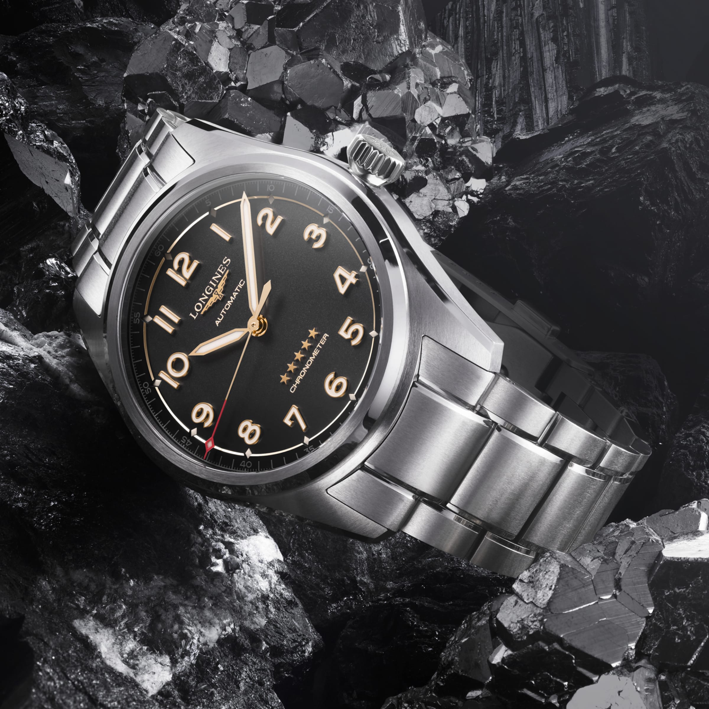 Longines SPIRIT Automatic Titanium Watch - L3.811.1.53.6